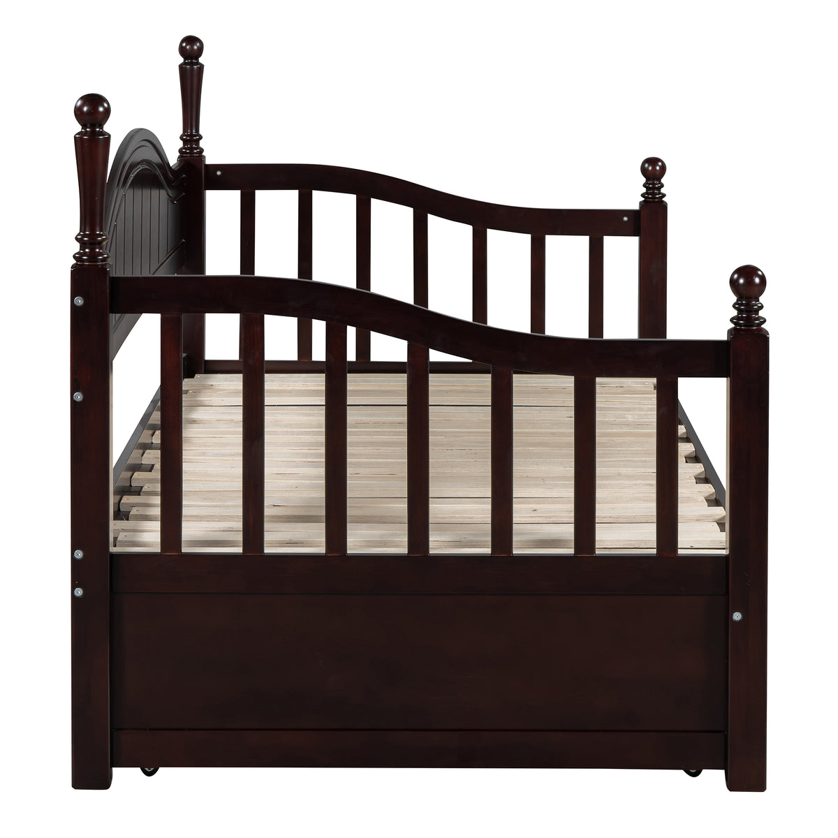 variant-group:rf-n733s173459p|Roomfitters Wooden Twin Size Daybed with Expandable Design, Twin Trundle and Two Practical Storage Drawers, Espresso