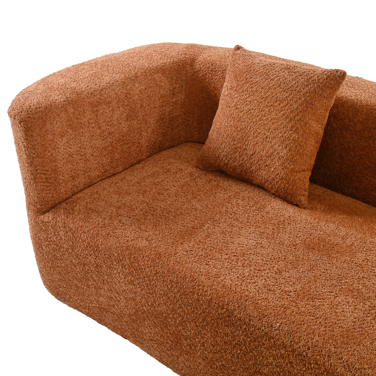 variant-group:rf-n711wy000456aao|Roomfitters 132" Sectional Sofa, Modern Curved Design L-Shaped Modular Couch for Living Room Furniture, Orange