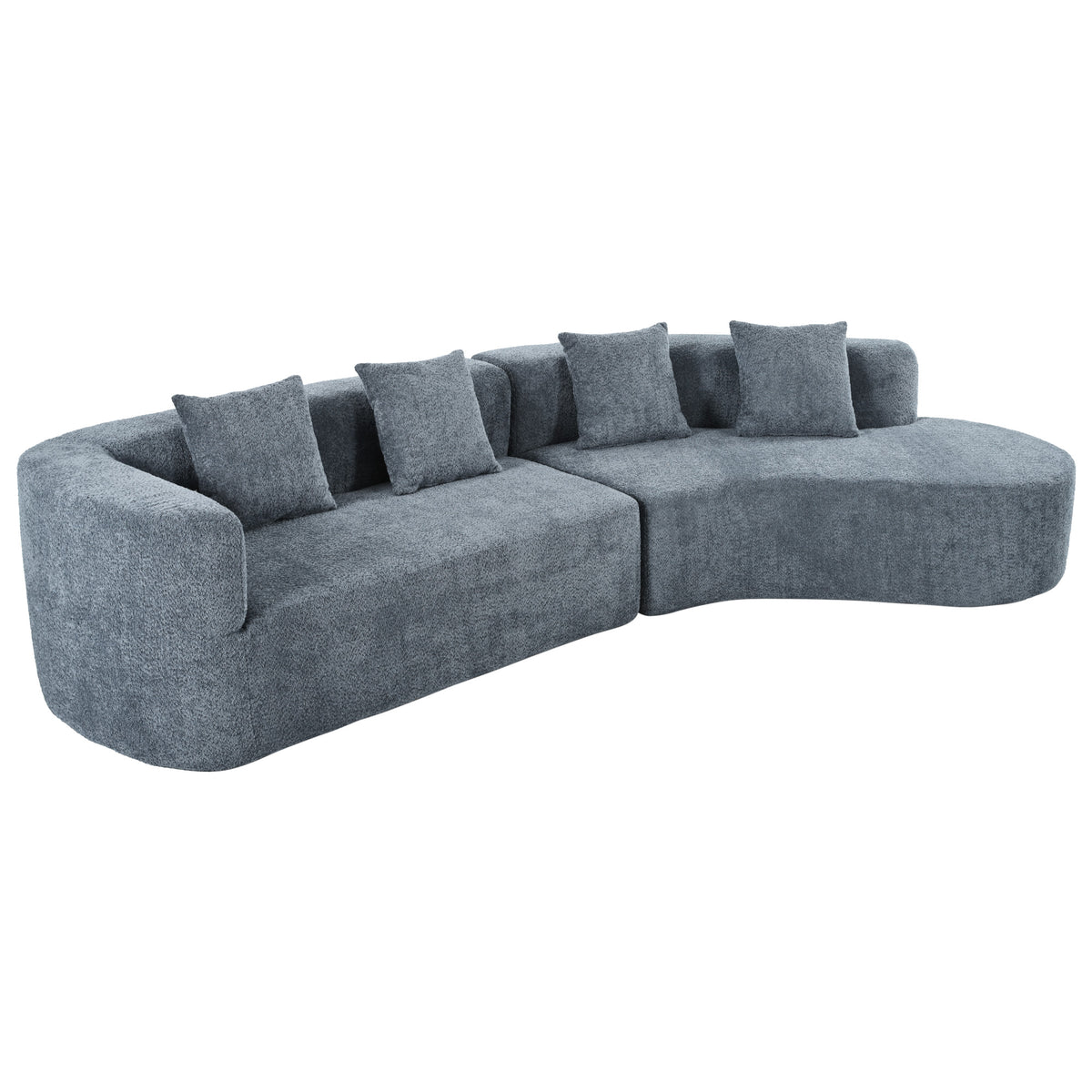 variant-group:rf-n711wy000456aae|Roomfitters 132" Sectional Sofa, Modern Curved Design L-Shaped Modular Couch for Living Room Furniture, Dark Blue