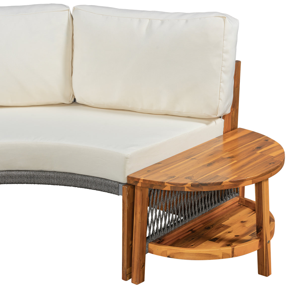 variant-group:rf-n711wy000468aaa|Roomfitters 3-Piece Outdoor Sofa Set for 6, Half-Moon Patio Conversation Set, Beige Cushions, Rope Woven Steel Sectional