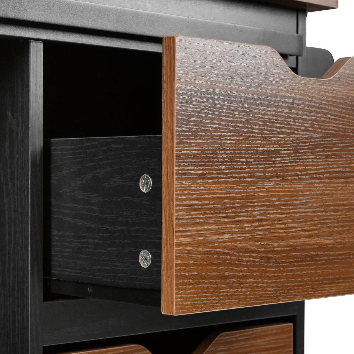 variant-group:rf-n707p288229b|Roomfitters 55.5" Rolling Kitchen Island with Drop Leaf, Mobile Kitchen Storage Cart with Sliding Barn Door, Power Outlets, Black