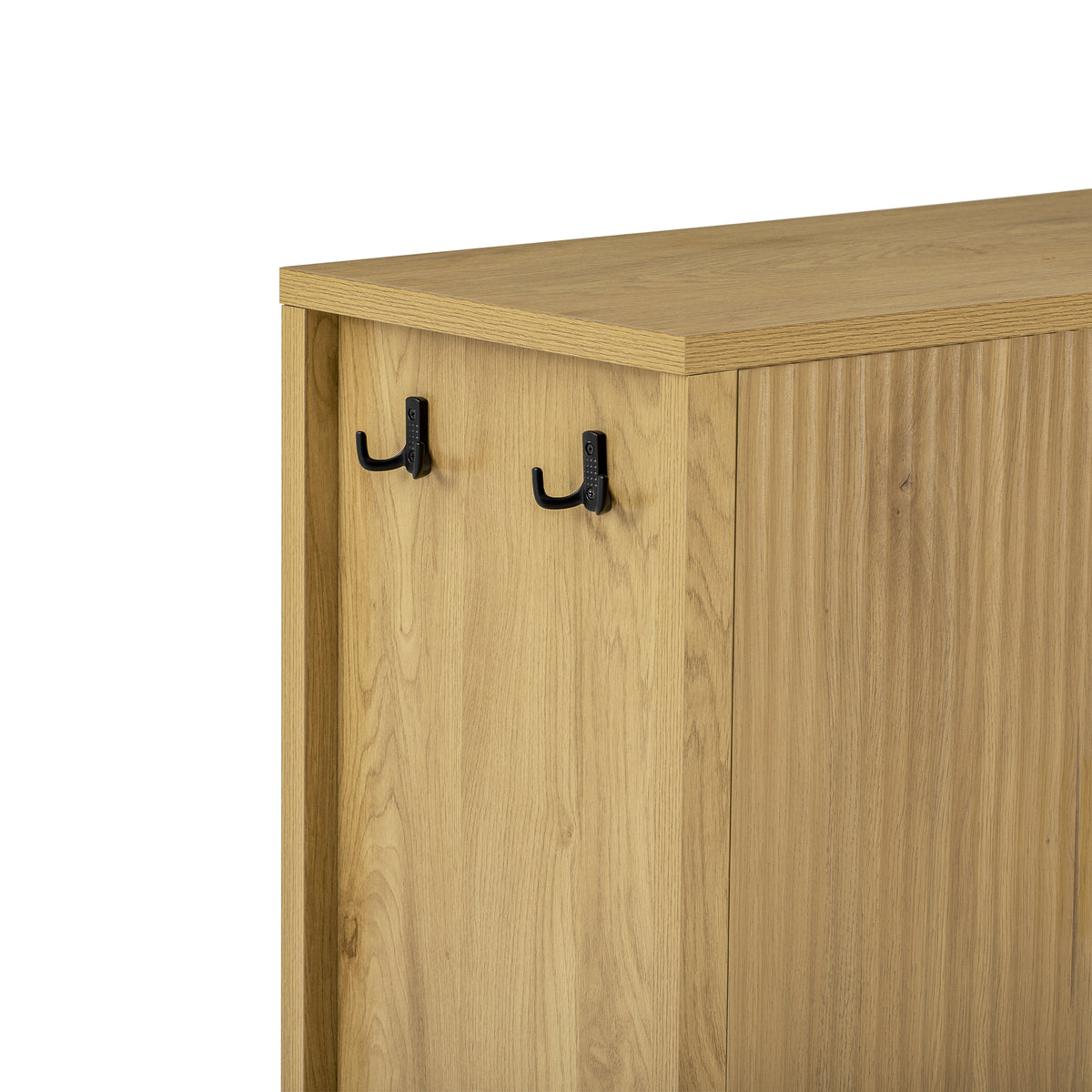 variant-group:rf-n711p345170o|Roomfitters 57.5" Sideboard Buffet Cabinet with 3 Door Mid-century Modern Fluted Storage for Kitchen & Dining Room, Natural
