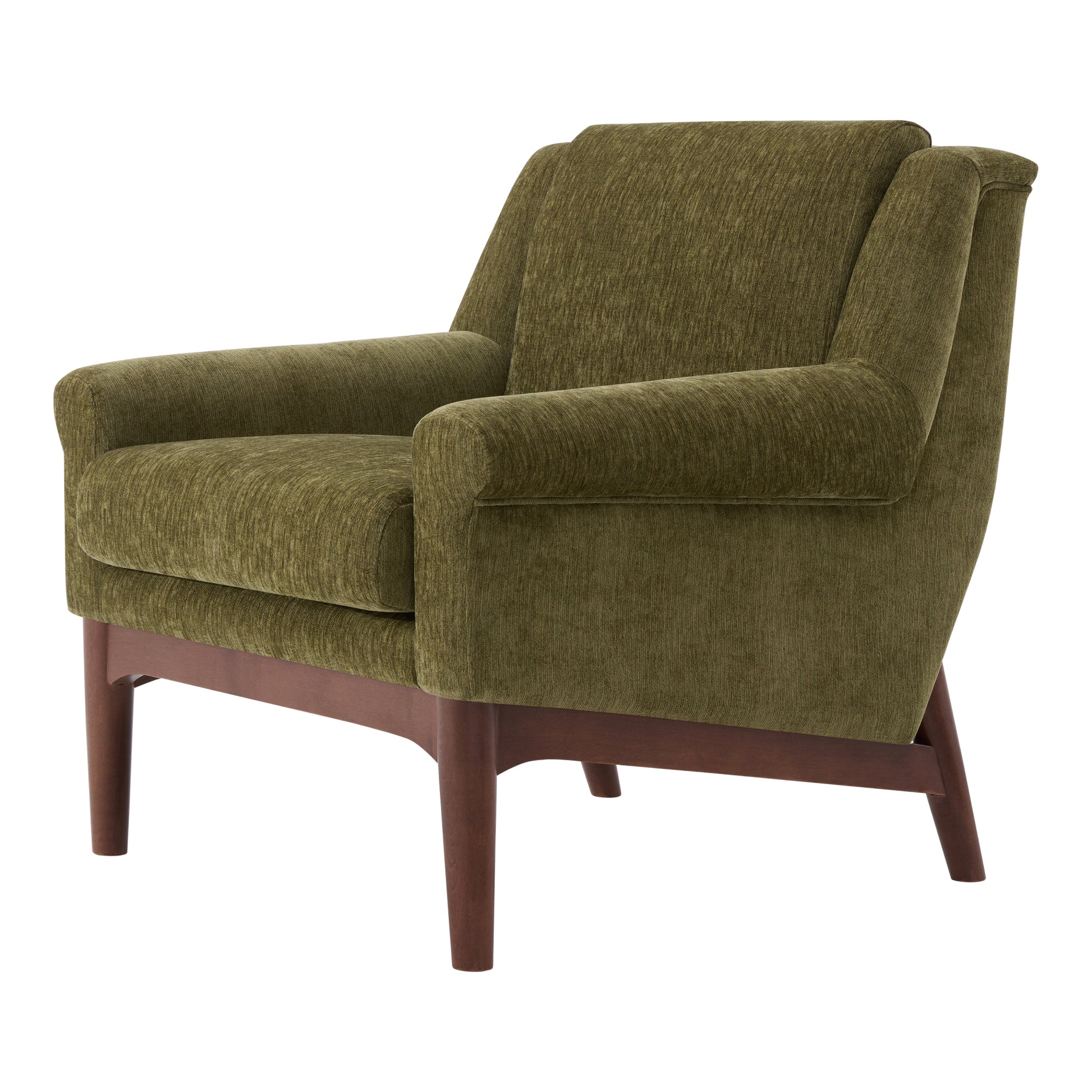 variant-group:rf-n723p426251g|Roomfitters Mid-Century Modern Textured Upholstered Accent Chair, Comfy Armchair with Sturdy Solid Wood Legs for Home, Green