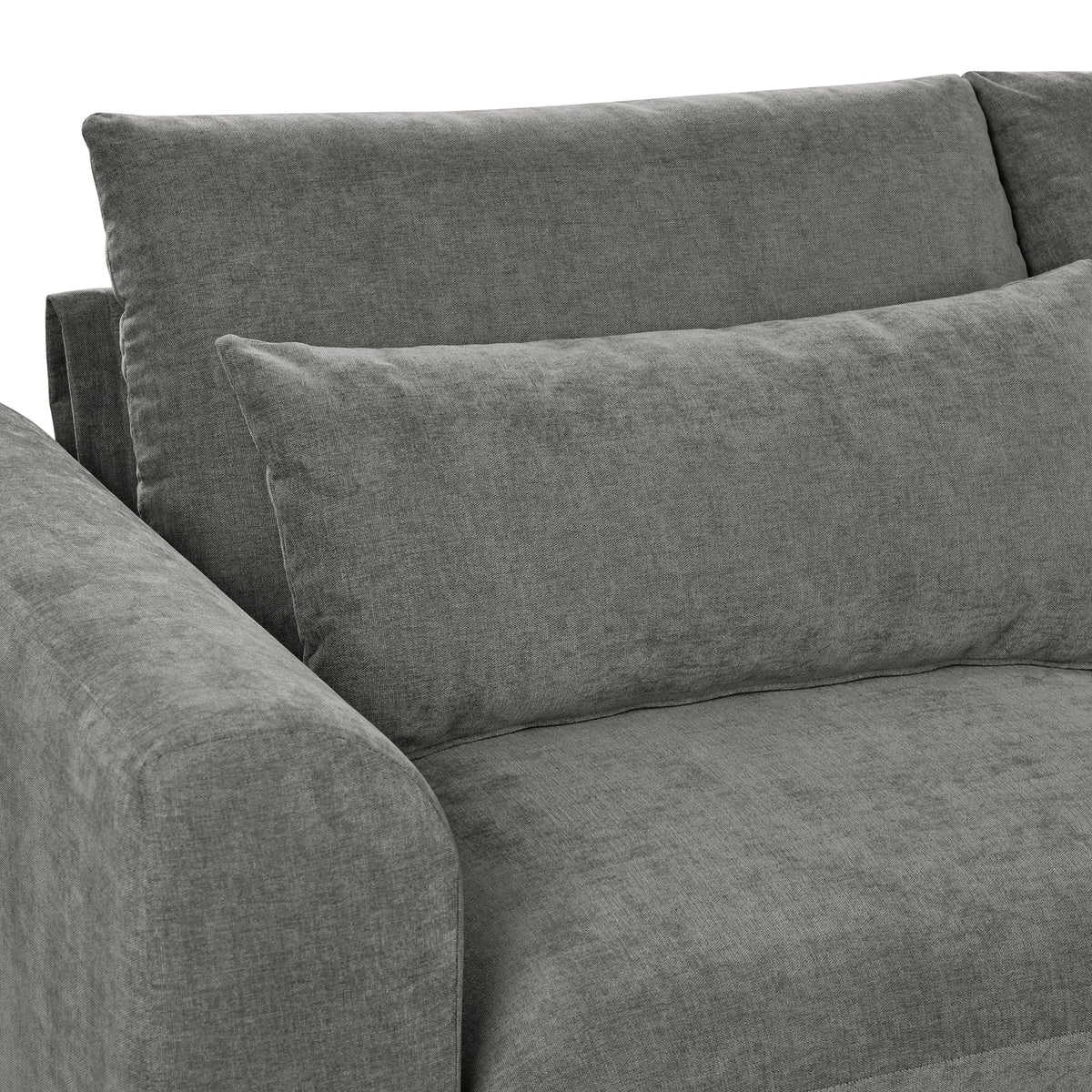 Roomfitters U-Shaped Modular Corner Sofa with Two Ottomans, Freely Transformable for Living Rooms, Studies, Home Theaters, Gray Roomfitters