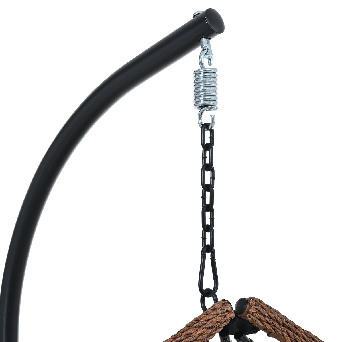 variant-group:rf-n711p389502k|Roomfitters Indoor Outdoor Hanging Egg Hammock Chair with Stand, Wicker Rattan Swing for Patio and Bedroom, Brown+Beige