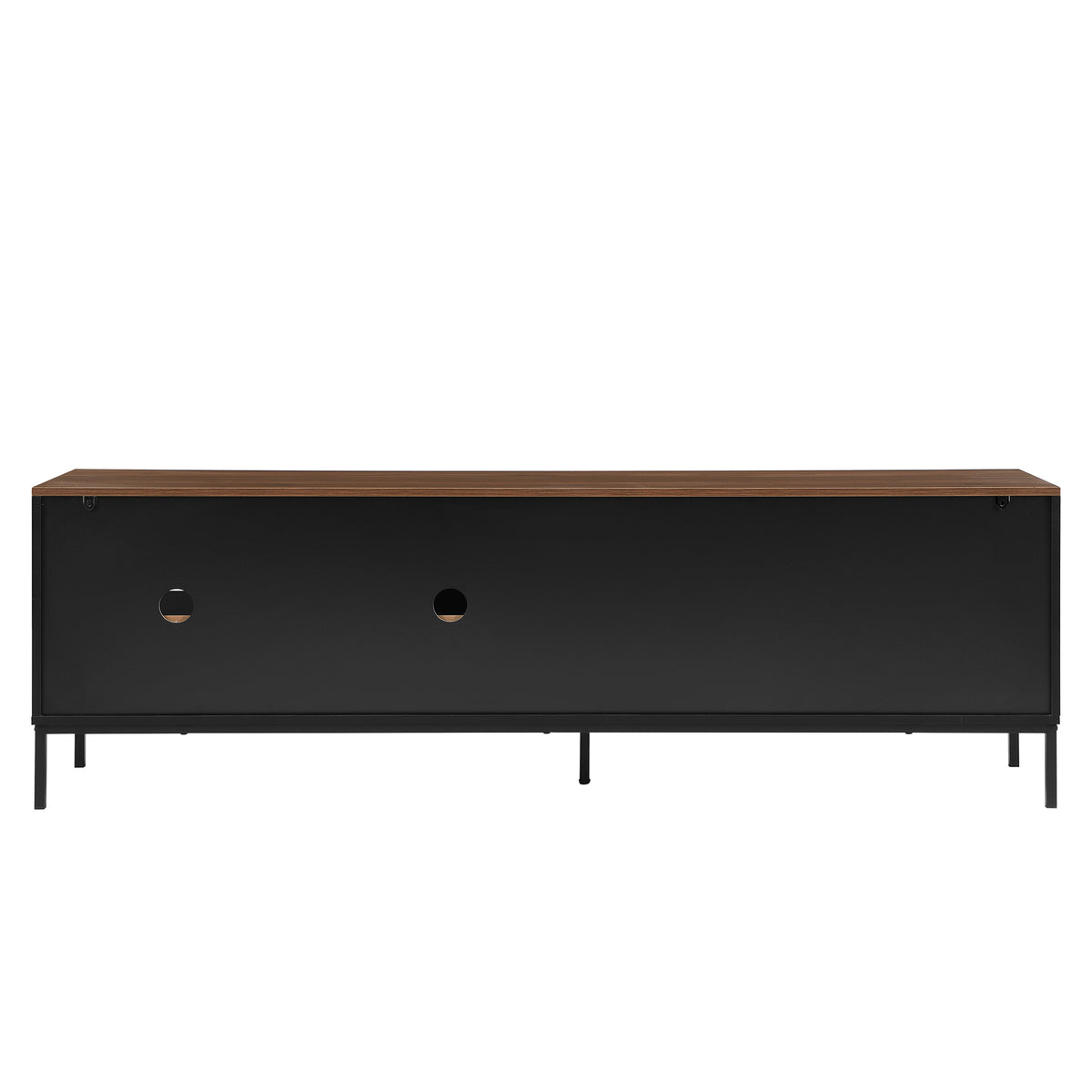 variant-group:rf-n724p360370b|Roomfitters Mid-Century Modern 70" TV Stand Console with Sliding Doors, Black