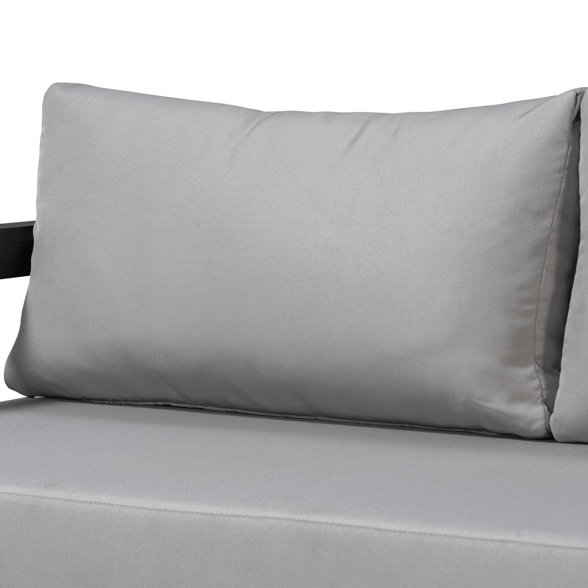 variant-group:rf-n711wy000480aae|Roomfitters Modern L-Shaped Outdoor Sectional Sofa, 3-Seater Patio Conversation Couch, Grey Cushions, Iron Frame Lounge