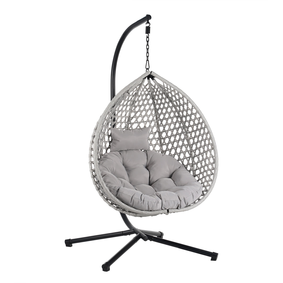 variant-group:rf-n711p255131e|Roomfitters Versatile Hanging Egg Chair for Indoor and Outdoor Use, Gray+Gray