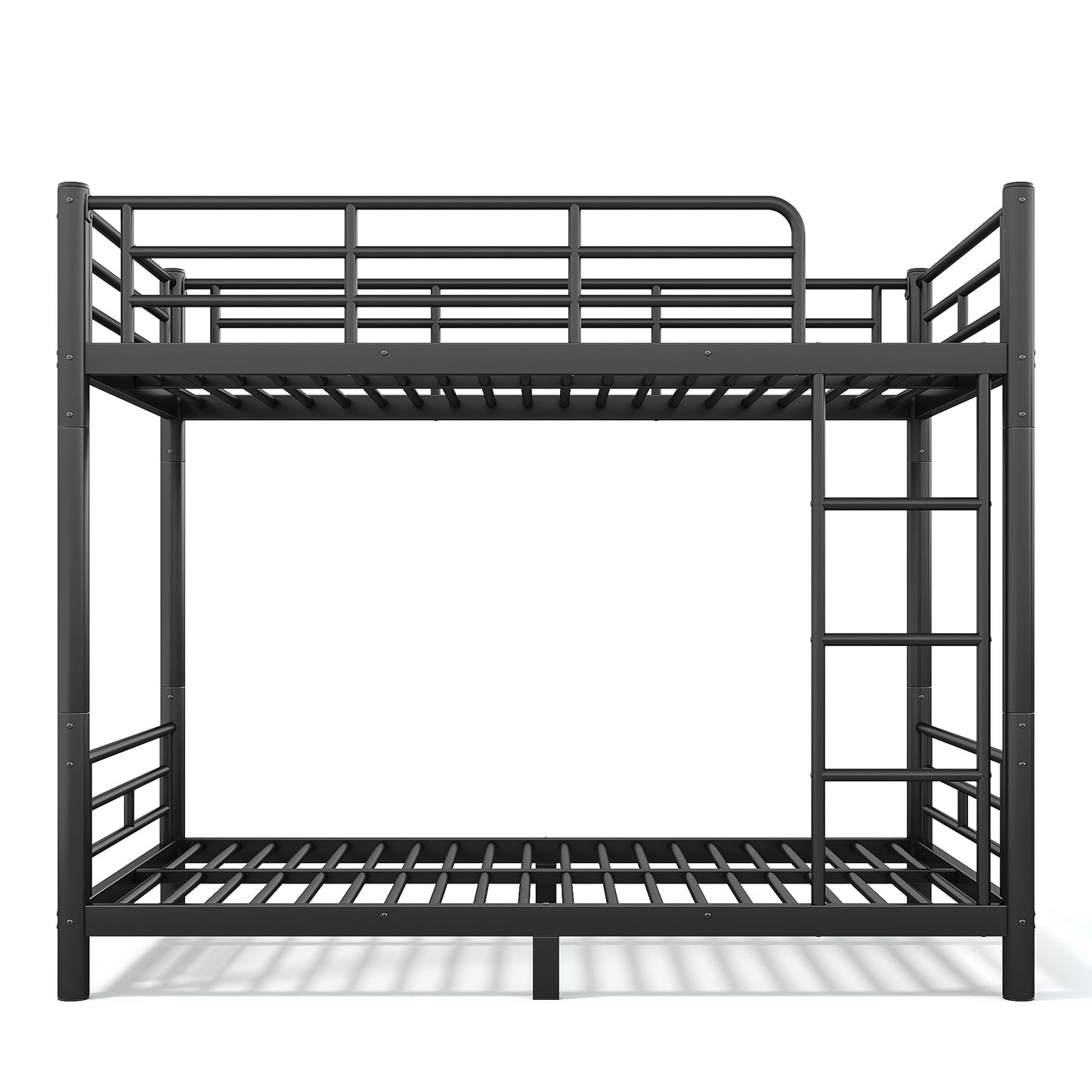 variant-group:rf-w1580p454721|Roomfitters Twin XL over Twin XL Metal Bunk Bed Frame for Teens Adults, Convertible 2 Separate Beds Round Tube, Black