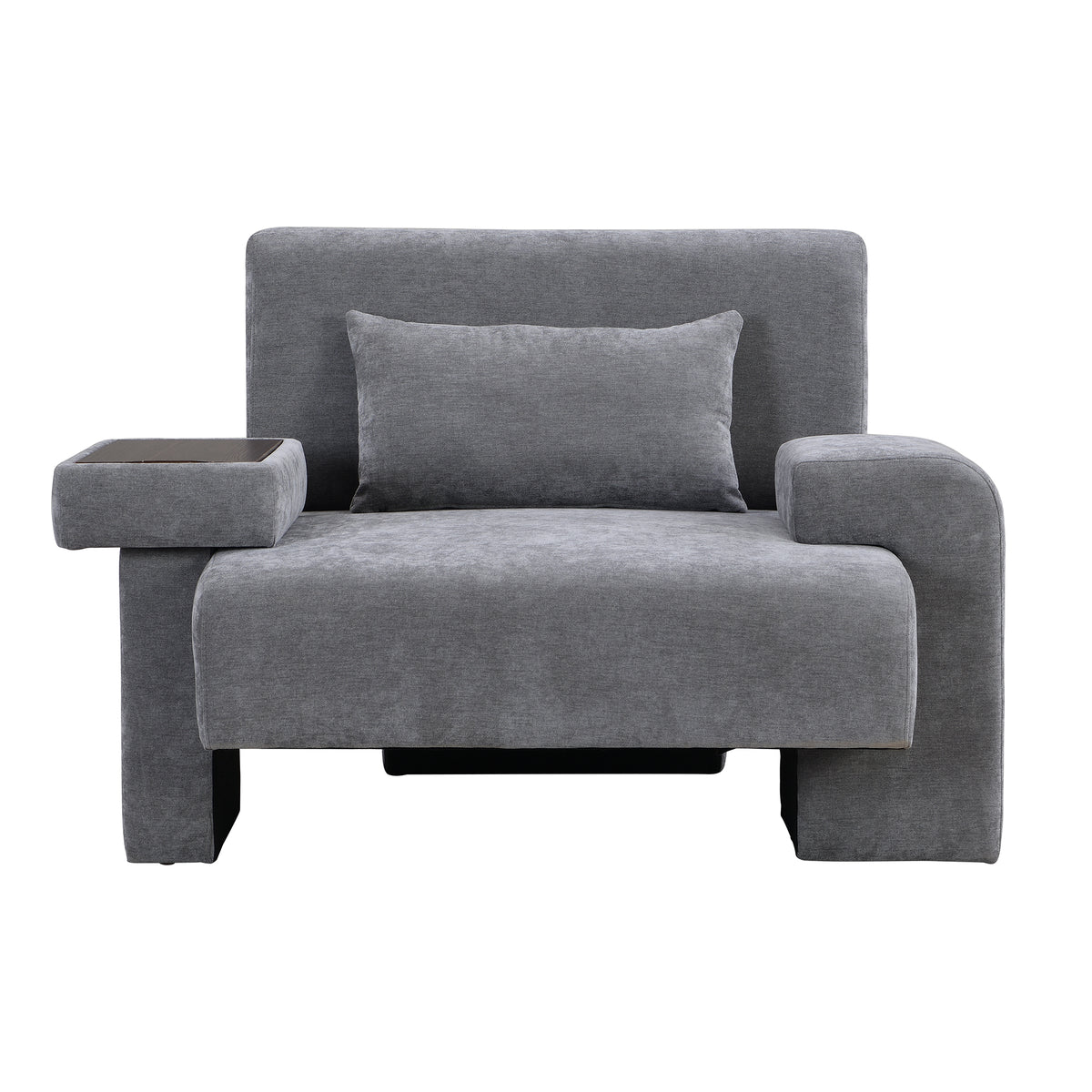 variant-group:rf-n724sj000130aae|Roomfitters Oversized Mid-Century Armchair 48” Wide with Soft Cushion and Wood Frame, Lounge Reading Chair, Gray