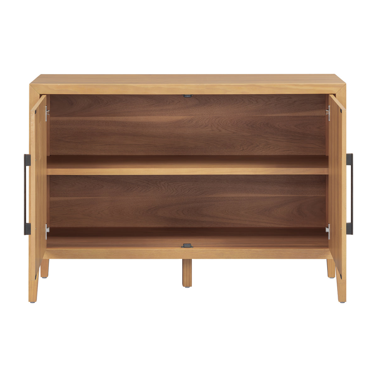 variant-group:rf-n711p410389o|Roomfitters 47.25-Inch Farmhouse Sideboard, 2-Door Buffet Cabinet, Natural Wooden Storage Console, Metal Handles