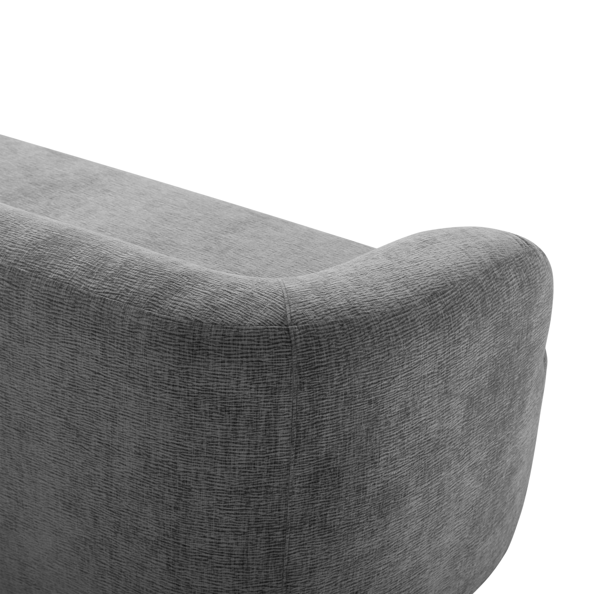 variant-group:rf-n723p404465e|Roomfitters 86 Inch Modern Curvy Sofa, 3-Seater Rounded Upholstered Couch with Plush Throw Pillows for Living Room, Gray