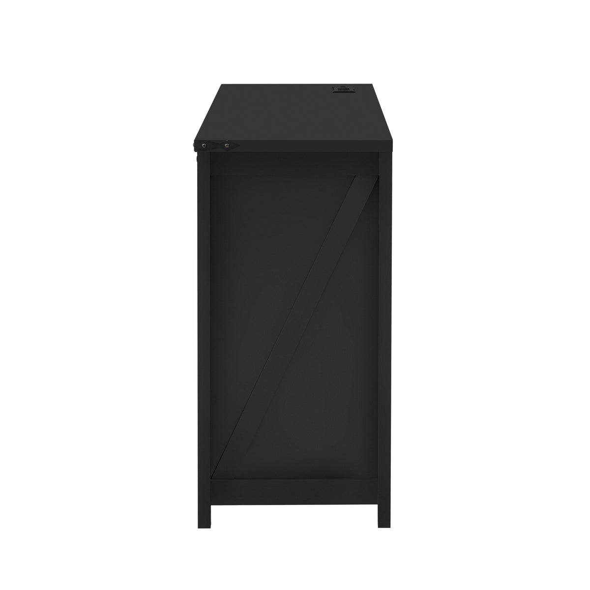variant-group:rf-n711p347377b|Roomfitters 55.1" Storage Cabinet with 4 Drawers and Sliding Barn Doors, Farmhouse Sideboard Buffet for Kitchen & Dining, Black