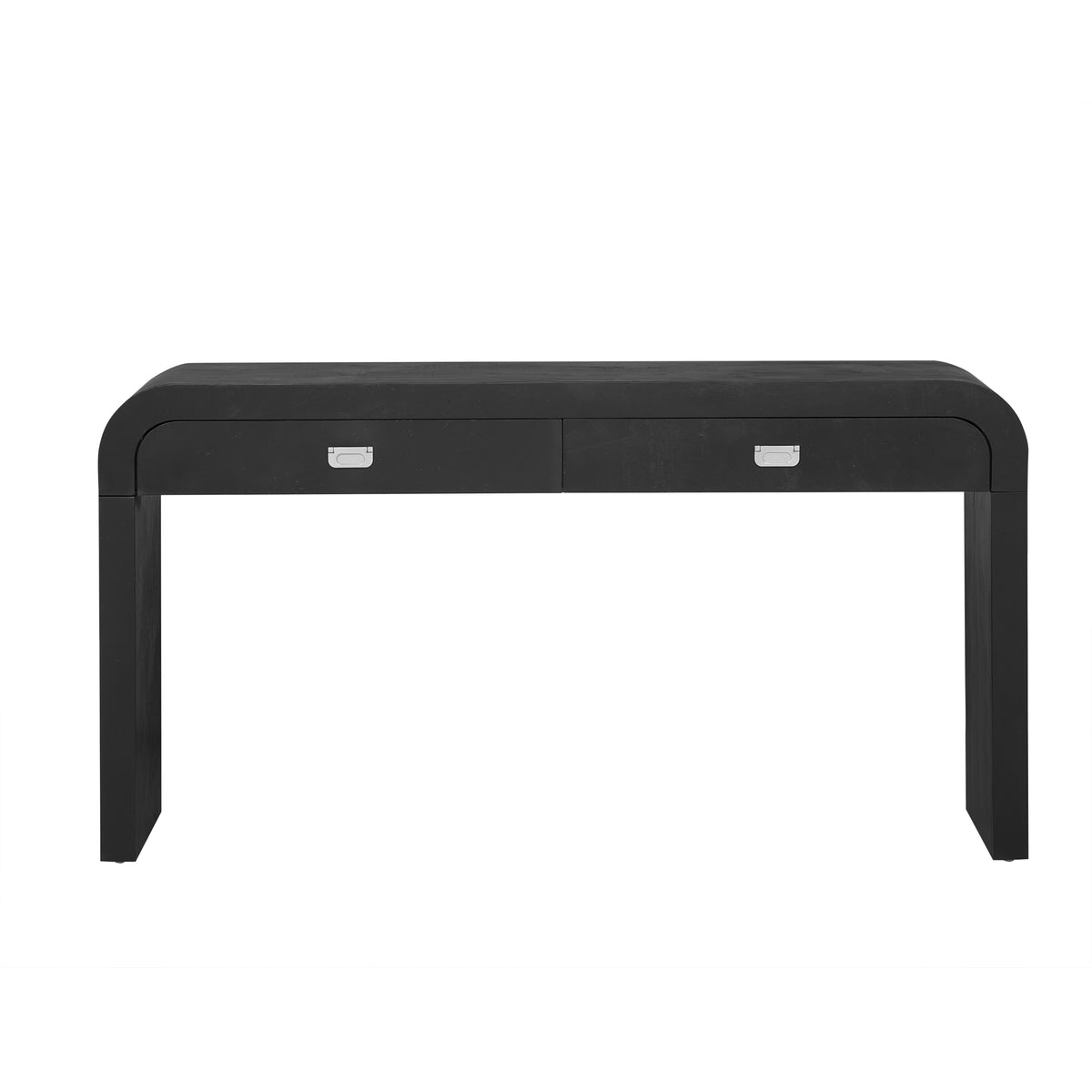 variant-group:rf-n711p216235b|Roomfitters 60'' Modern Wooden Console Table with 2 Storage Drawers, Burl Veneer Entryway Table with Metal Handles for Living Room, Hallway or Office, Black