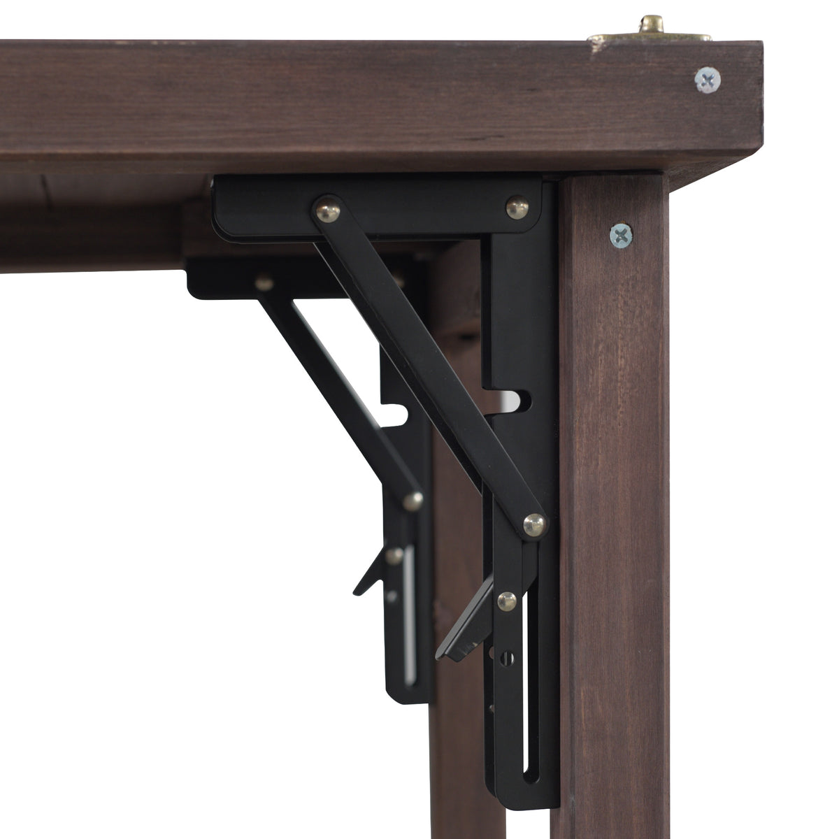variant-group:rf-n707p370276z|Roomfitters 78.3" Outdoor Kitchen Island with Foldable Grill Table, Stainless Steel Top & Tilt Trash Can Storage, Dark Brown