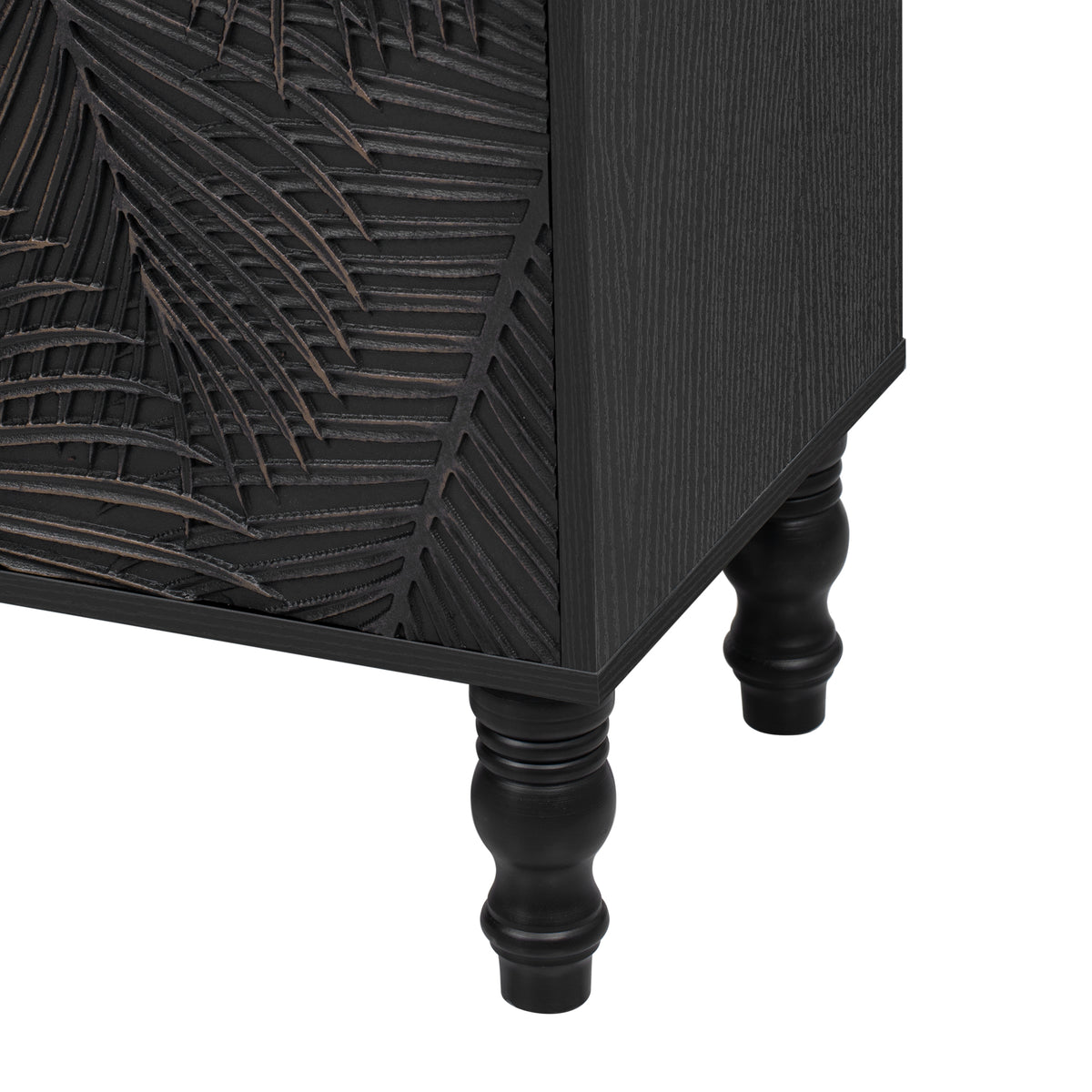 variant-group:rf-n724p233372b|Roomfitters Modern TV Stand for up to 43 Inch TV, Entertainment Console with Storage Compartments and Wood Legs, Black