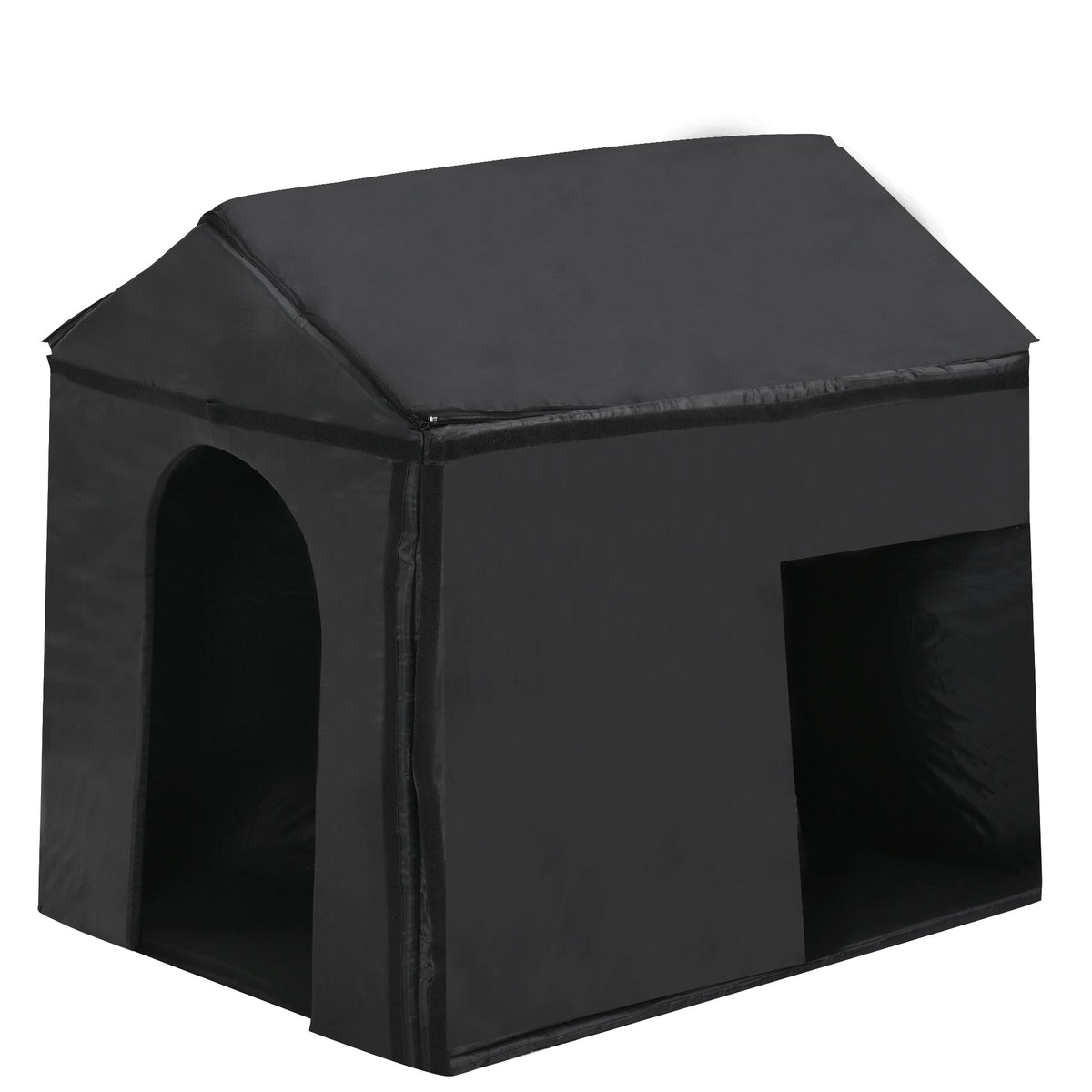 Roomfitters 60-Inch Large Outdoor Dog House with Removable Insulated Liner Weatherproof Porch and Asphalt Roof Natural Roomfitters