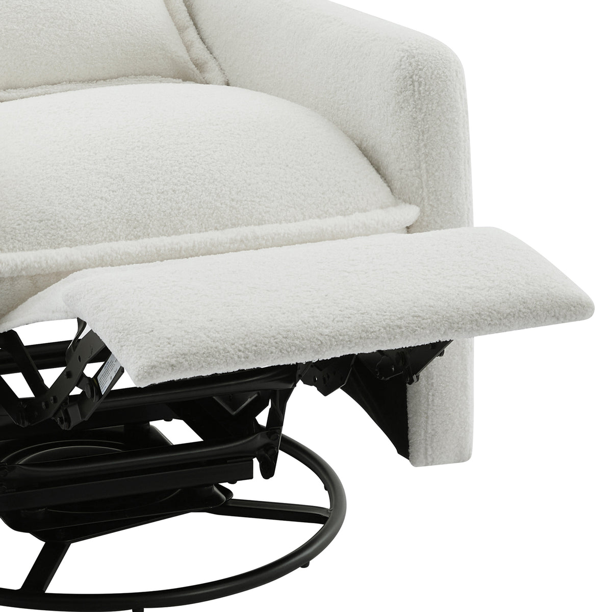 variant-group:rf-n701p348238k|Roomfitters Swivel Rocker Recliner Chair, Glider Rocking Armchair, Teddy Fleece Nursery Reclining Lounge Accent Chair, White