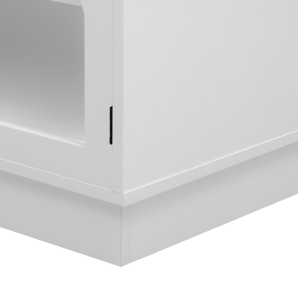 variant-group:rf-n724p284467k|Roomfitters Modern Minimalist TV Stand for up to 75 Inch TV, Entertainment Console Cabinet with Adjustable Shelves, White