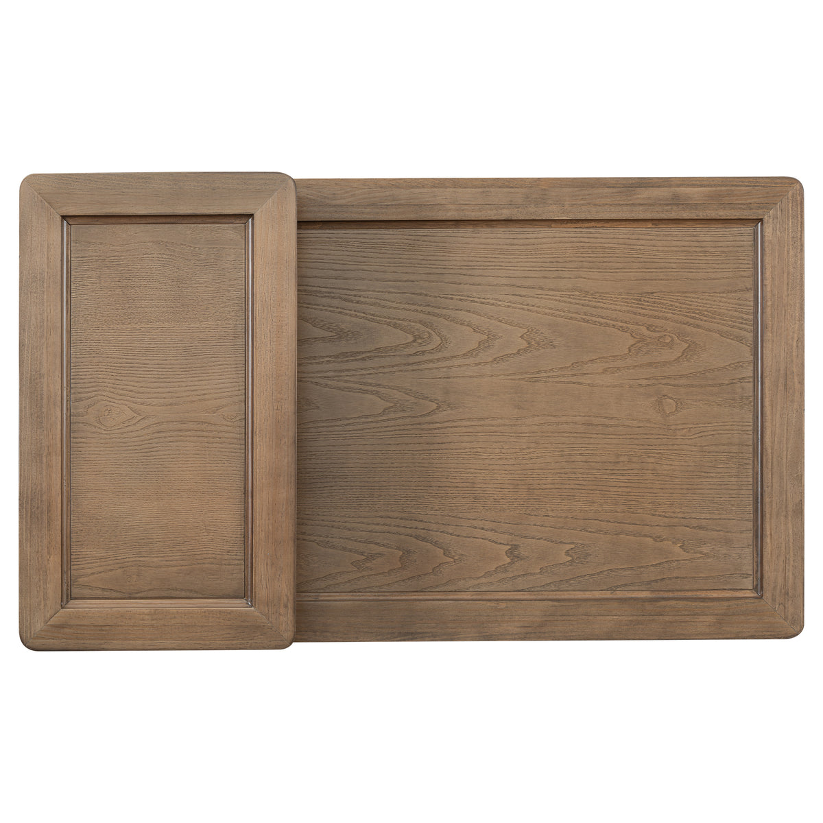 variant-group:rf-n724p232190d|Roomfitters Modern Coffee Table with Open Shelf, Dual Tabletops and Rattan Accent Storage, Walnut