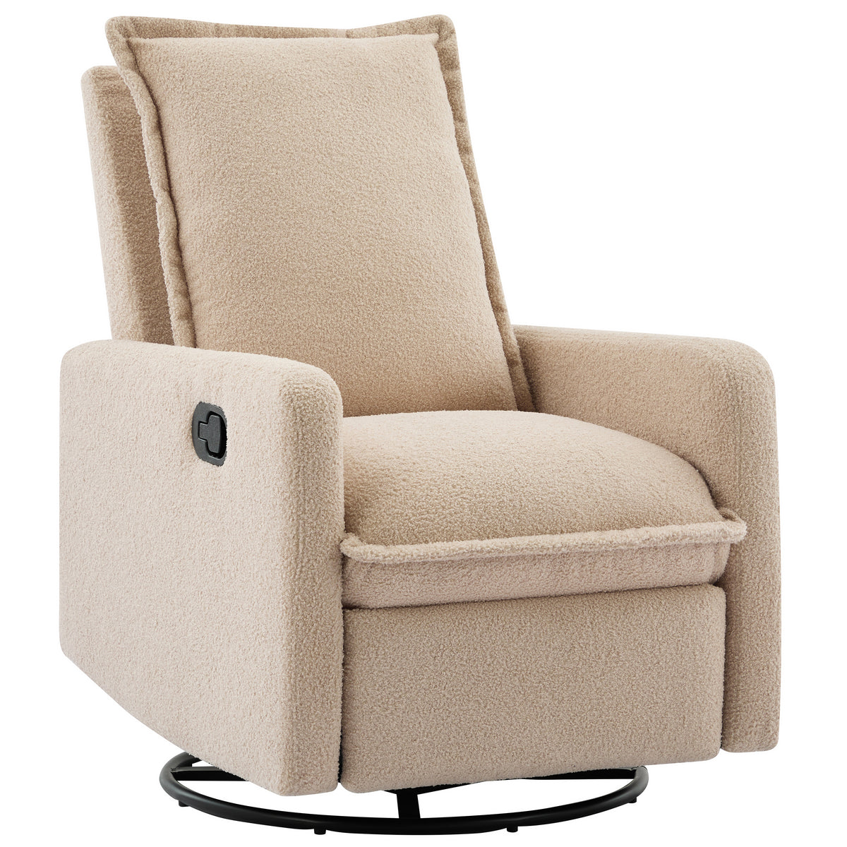 variant-group:rf-n701p348238o|Roomfitters Swivel Rocker Recliner Chair, Glider Rocking Armchair, Teddy Fleece Nursery Reclining Lounge Accent Chair, Oatmeal