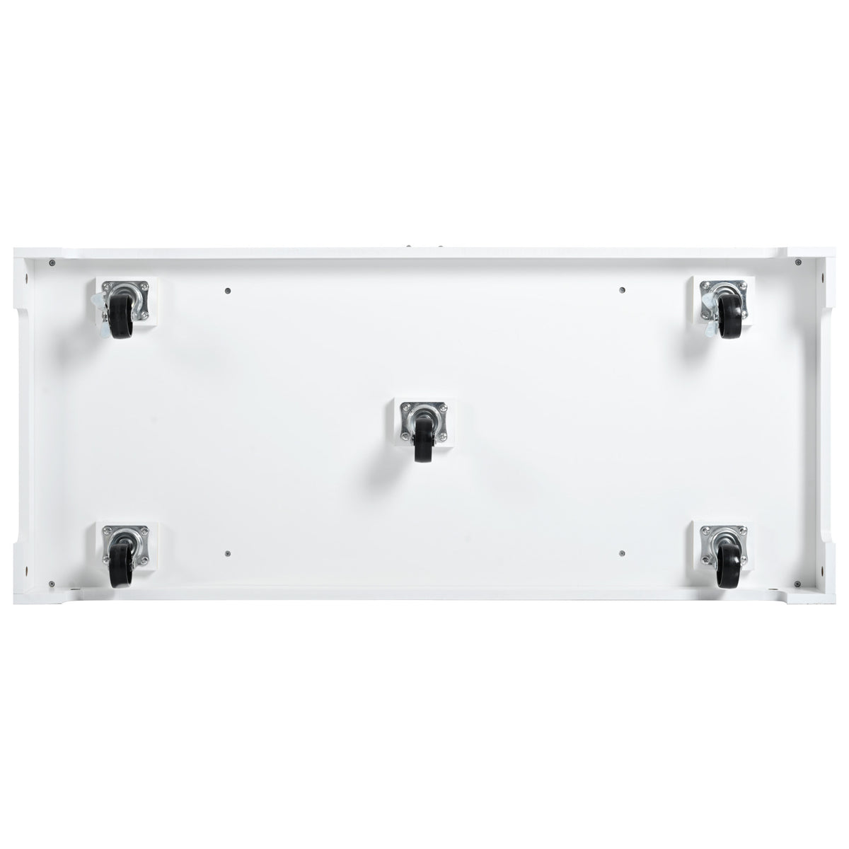 variant-group:rf-n707p221571w|Roomfitters Fluted Kitchen Island with Trash Can Cabinet, Power Outlet, Storage Rack, Rolling Cart with Open Side Racks, White