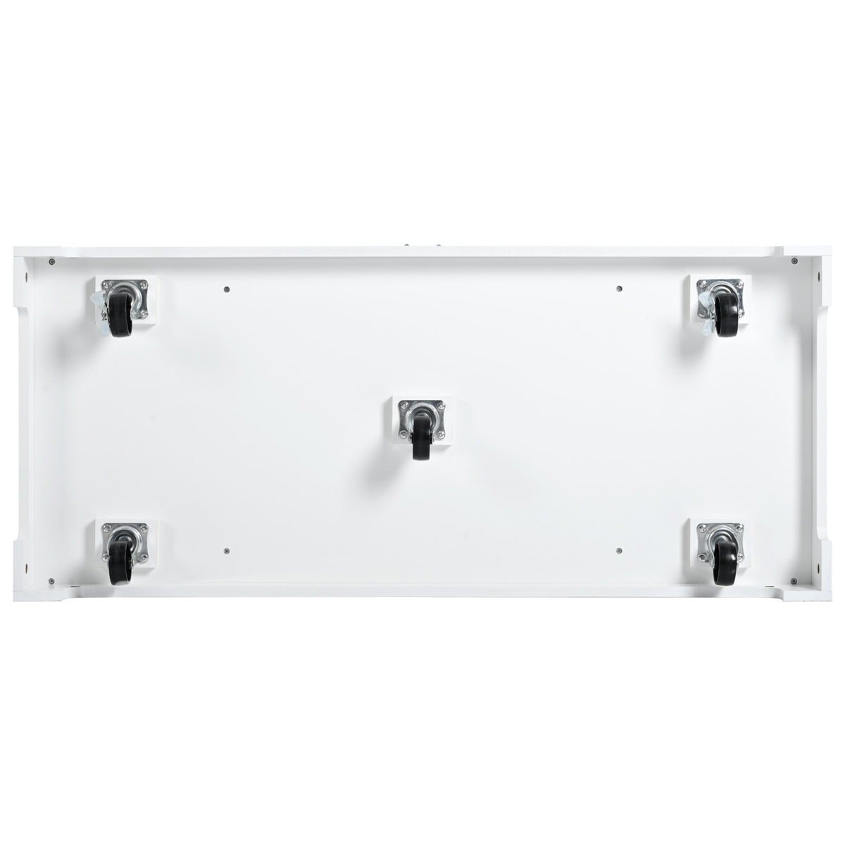 variant-group:rf-n707s221571w|Roomfitters Kitchen Island with Tilt Out Trash Can and Power Outlet, Fluted Storage Cabinet on Wheels, White