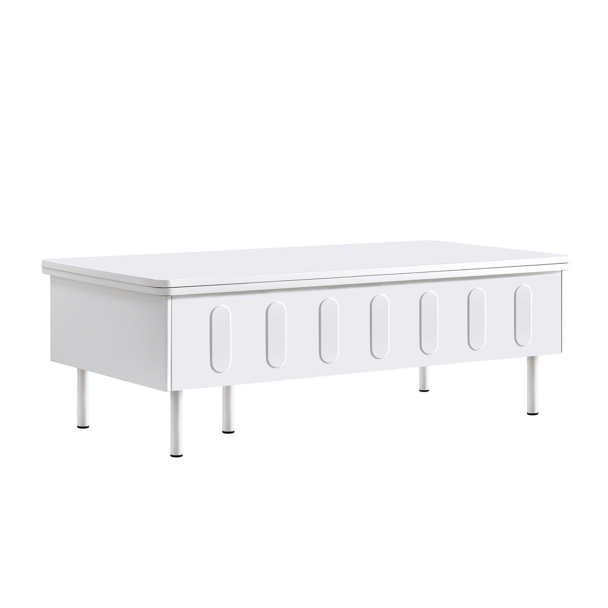 variant-group:rf-n724p292514k|Roomfitters Lift-Top Coffee Table with 2 Drawers and Foldable Top, Hidden Storage Compartment, Adjustable Center Table, White
