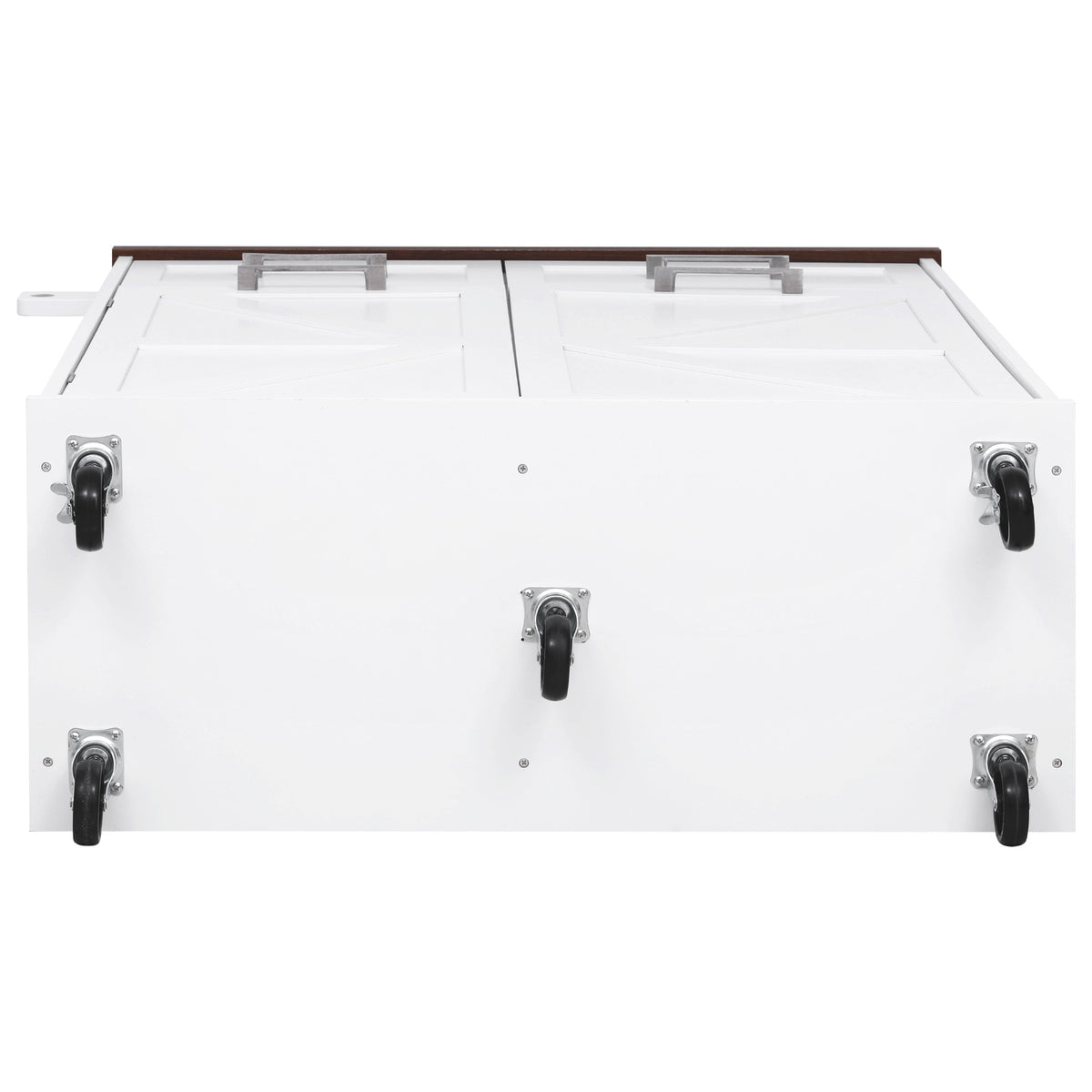 variant-group:rf-n707p307296w|Roomfitters 47.2" Farmhouse Kitchen Island with Drop Leaf, Tilt Trash Can Cabinet, Removable Mobile Side Racks, White