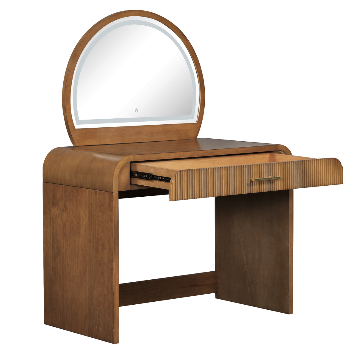 variant-group:rf-n704p196658p|Roomfitters 39-Inch Makeup Vanity Table with Touch Screen Lighted Mirror, Dressing Table with Drawer for Bedroom, Espresso
