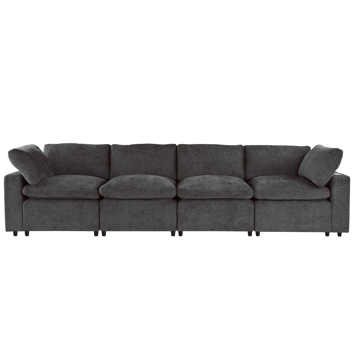 variant-group:rf-n711wy000413aae|Roomfitters Upholstered Modular Sofa with Storage Space, USB Charging Ports, Wireless Charging, Built-in Bluetooth Speaker, Sectional Sofa for Living Room and Apartment, Gray