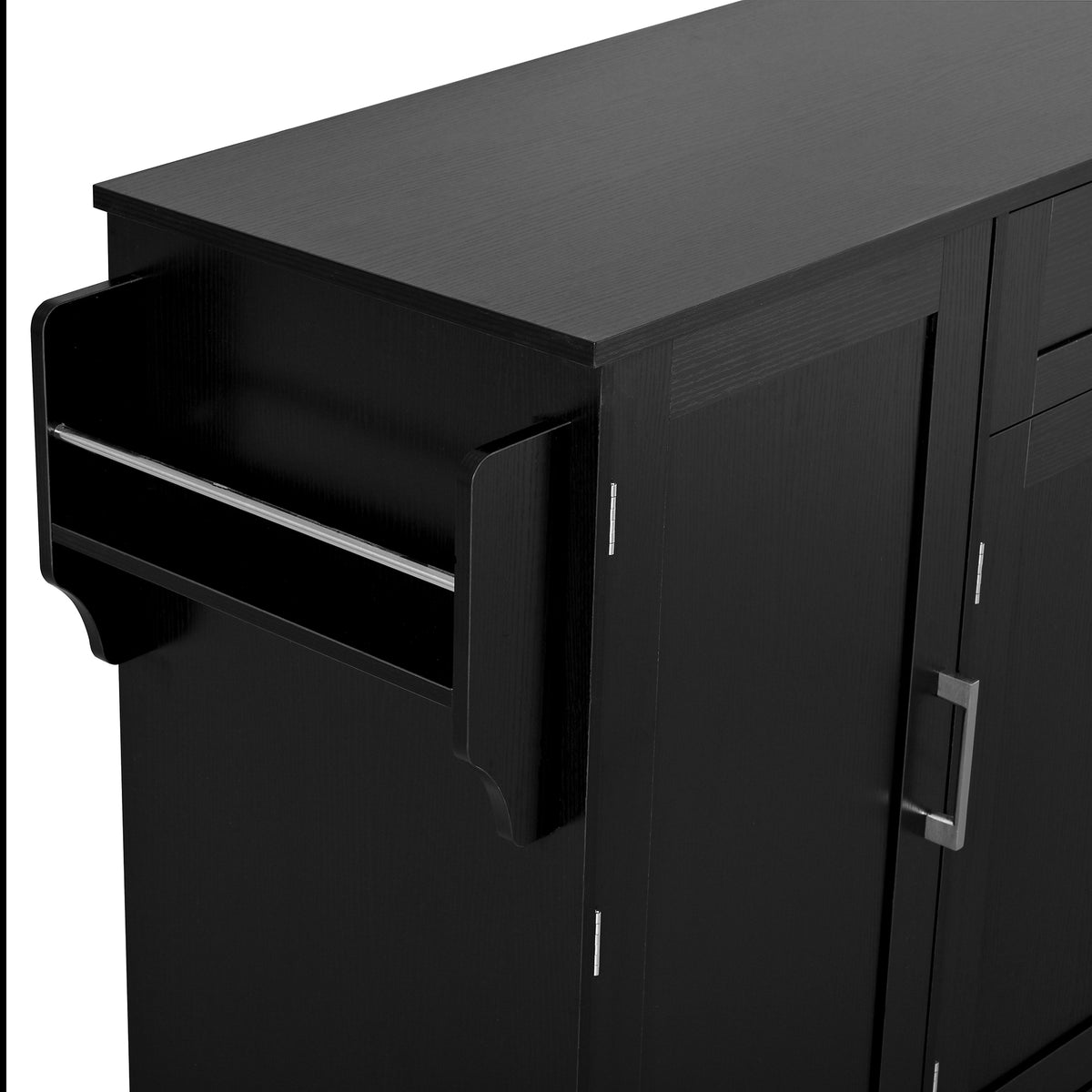 variant-group:rf-n711p437643b|Roomfitters Modern Contemporary Black Melamine MDF Sideboard Buffet Cabinet Dining Room Storage Kitchen Credenza
