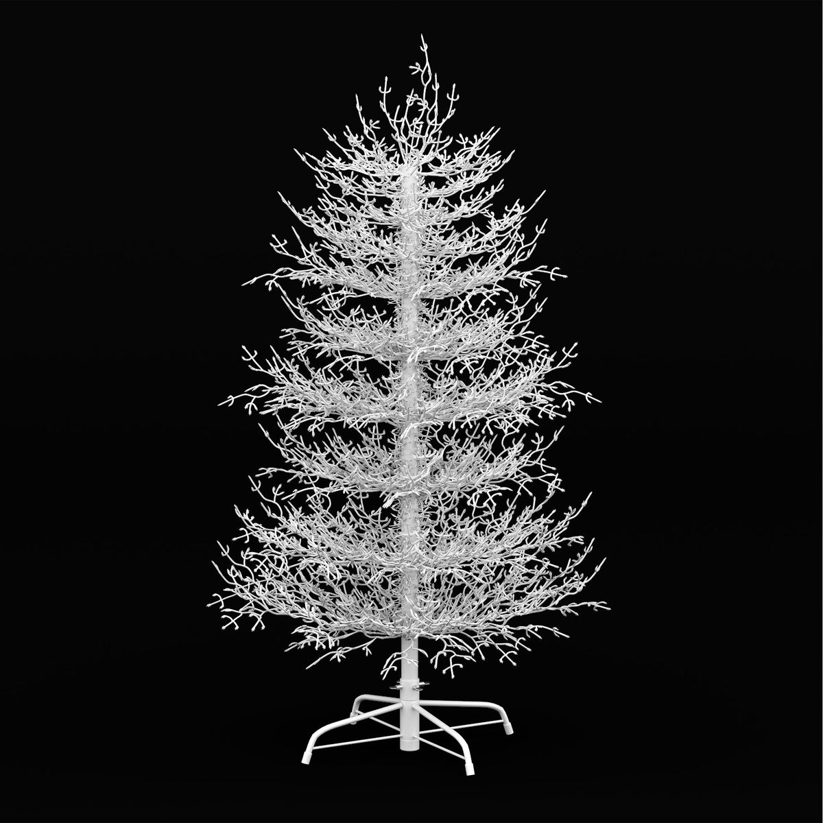 Roomfitters Pre-Lit Aspen Fir Christmas Tree 4FT, Hinged Snow-Flocked Artificial Holiday Tree with Warm Lights, 280 Tips, White Roomfitters