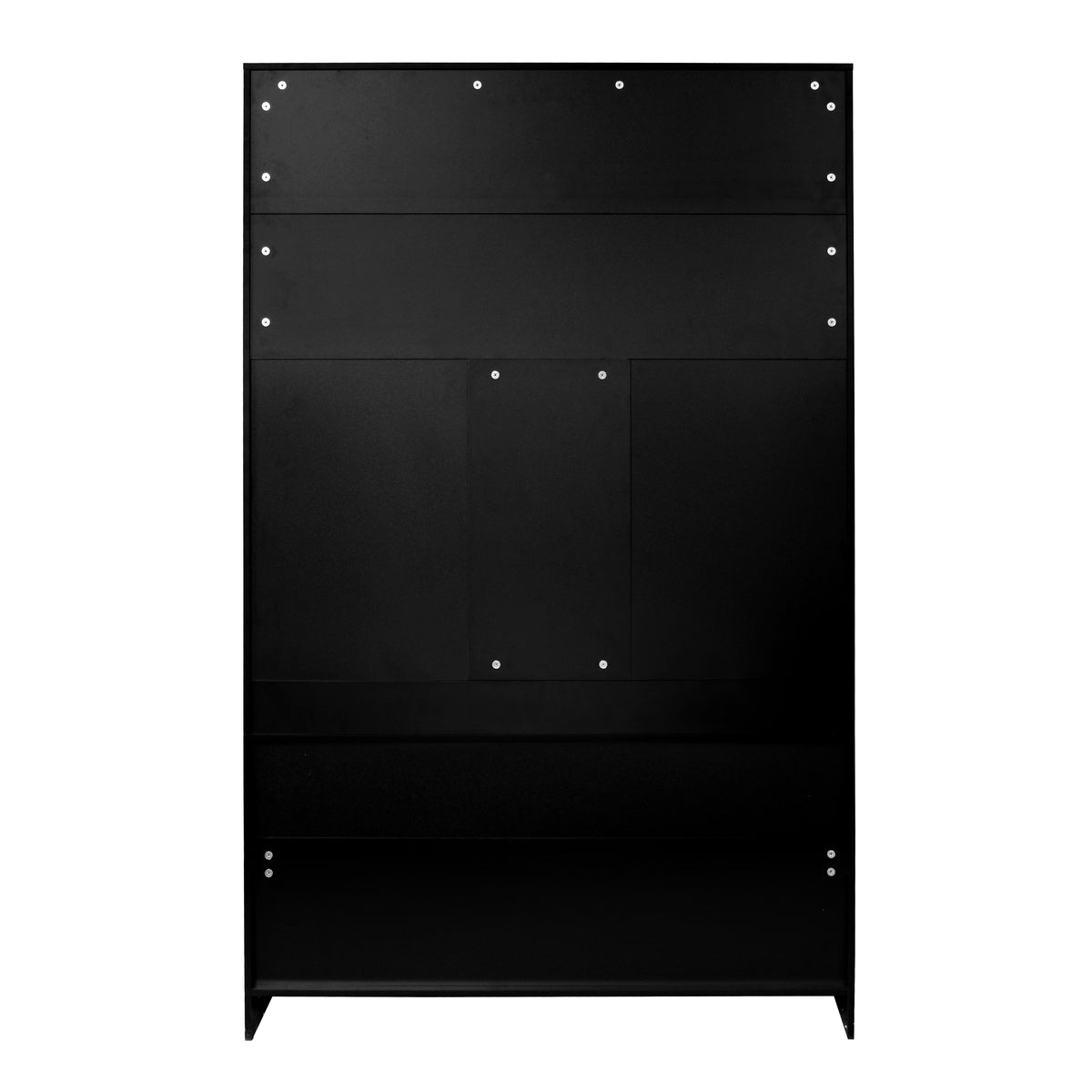 variant-group:rf-n724p264668b|Roomfitters 3-in-1 Entryway Bench with Coat Rack, Adjustable Shelves and 7 Hooks, 43.3" Hall Tree for Entrance or Living Room, Black