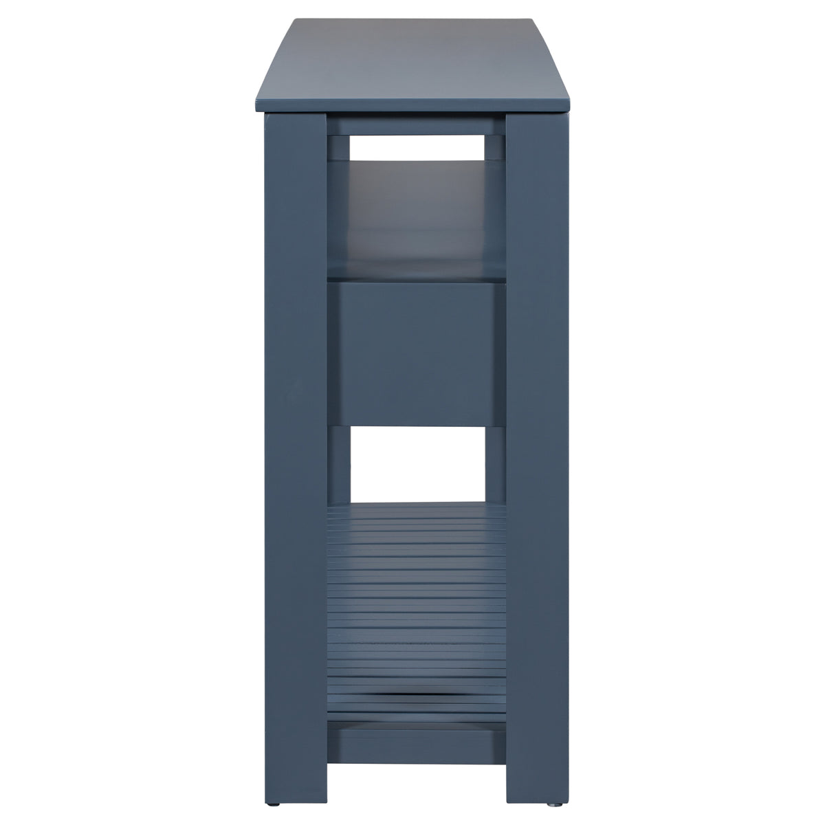 variant-group:rf-n711p410406v|Roomfitters 61.5" Entryway Table with 4 Drawers, 3-Tier Console Sofa Table with Open Shelves for Hallway, Navy Blue