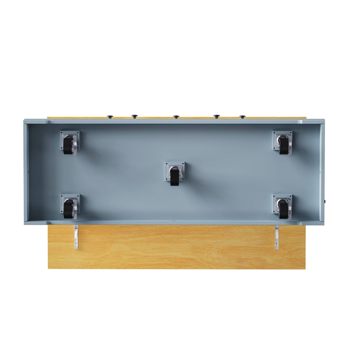 variant-group:rf-n707s003007g|Roomfitters 53" Kitchen Island with 2 Bar Stools, Drop Leaf, Power Outlet, Rolling Kitchen Cart Set with Storage, Grey-Blue