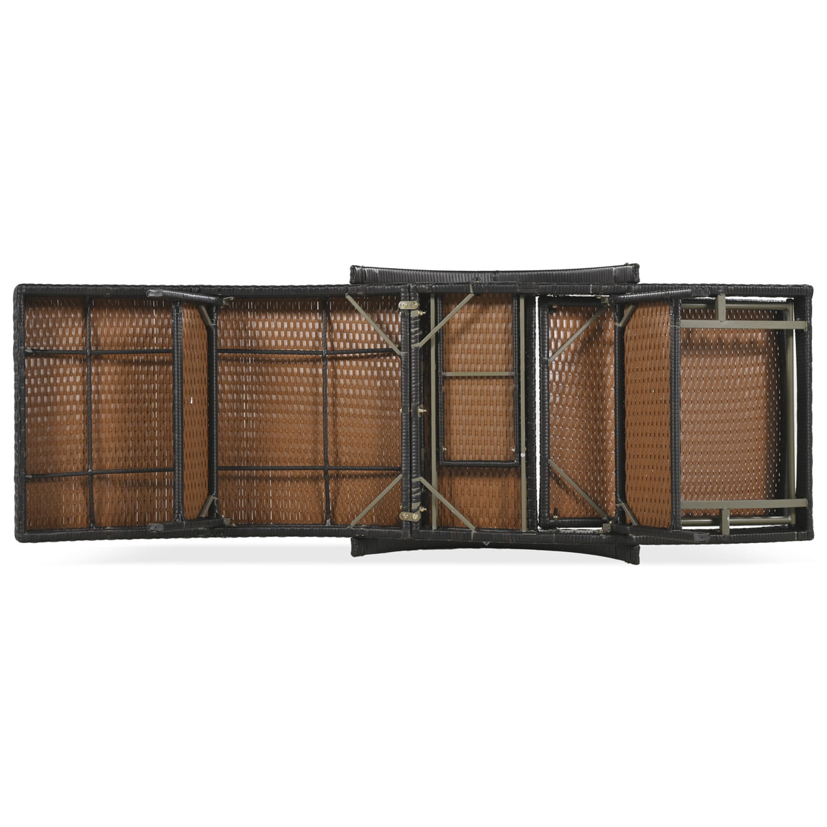 variant-group:rf-n707wf321204aad|Roomfitters 80" Outdoor Wicker Chaise Lounge Chairs, Set of 2, Reclining Patio Chairs with Pull-Out Table, Dark Brown