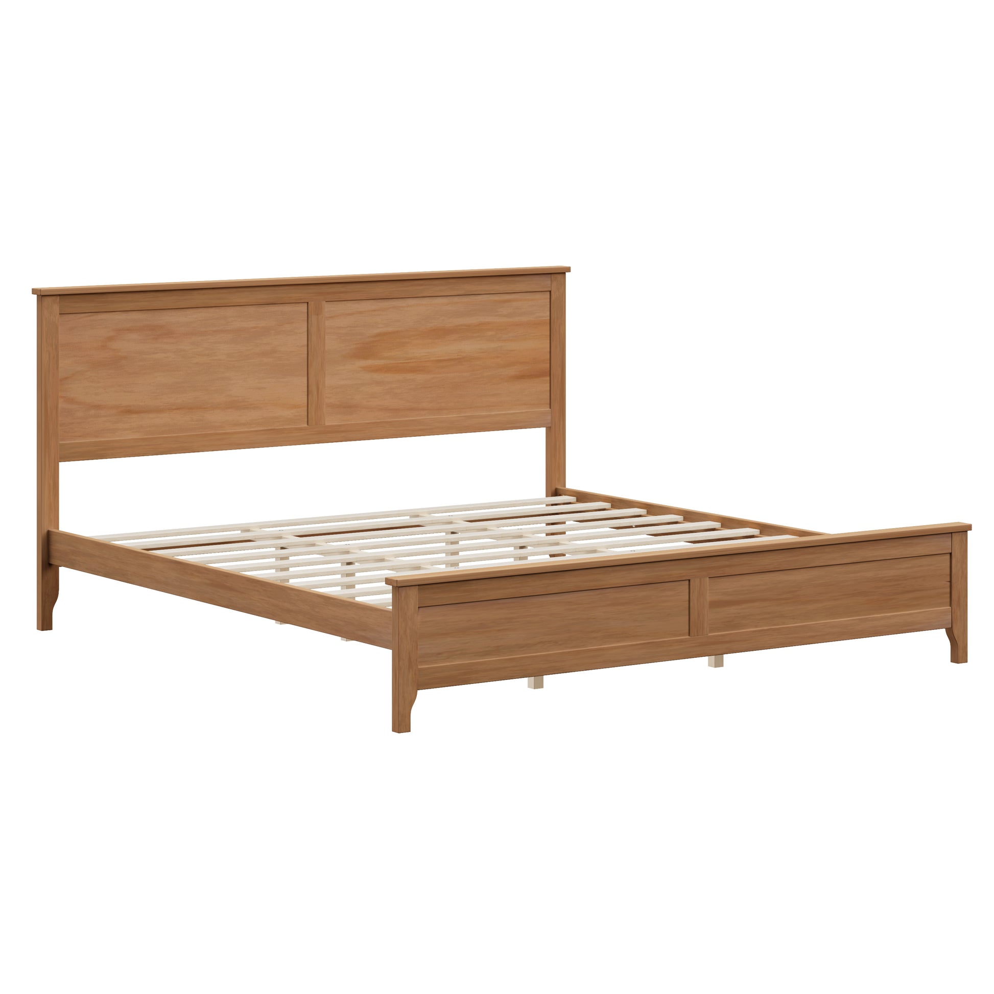 variant-group:rf-n701bs701p414277s|Roomfitters King Size Bed Frame with Paneled Headboard and Footboard, Traditional Wooden Platform Bed Frame, Seadrift