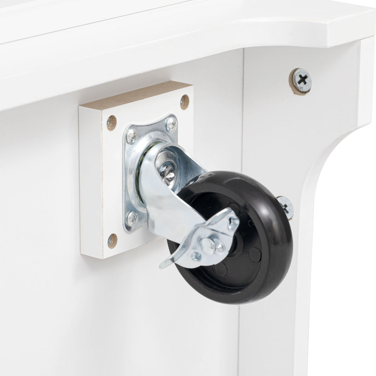 variant-group:rf-n707s299014w|Roomfitters 59.3" Kitchen Island with Power Outlet, Drop Leaf and Double Trash Can Pull Out, Rolling Cart, White