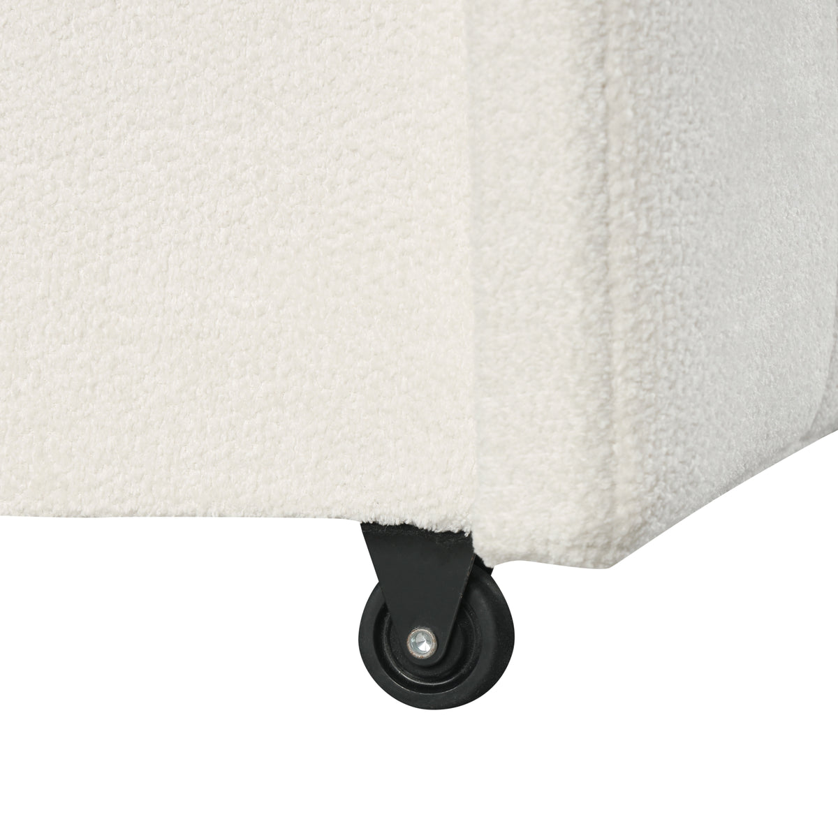variant-group:rf-n711wy000467aaa|Roomfitters 90" L-Shaped Sectional Sleeper Sofa with Storage Chaise and Pull Out Bed, Fold Down Cup Holder Table, Beige