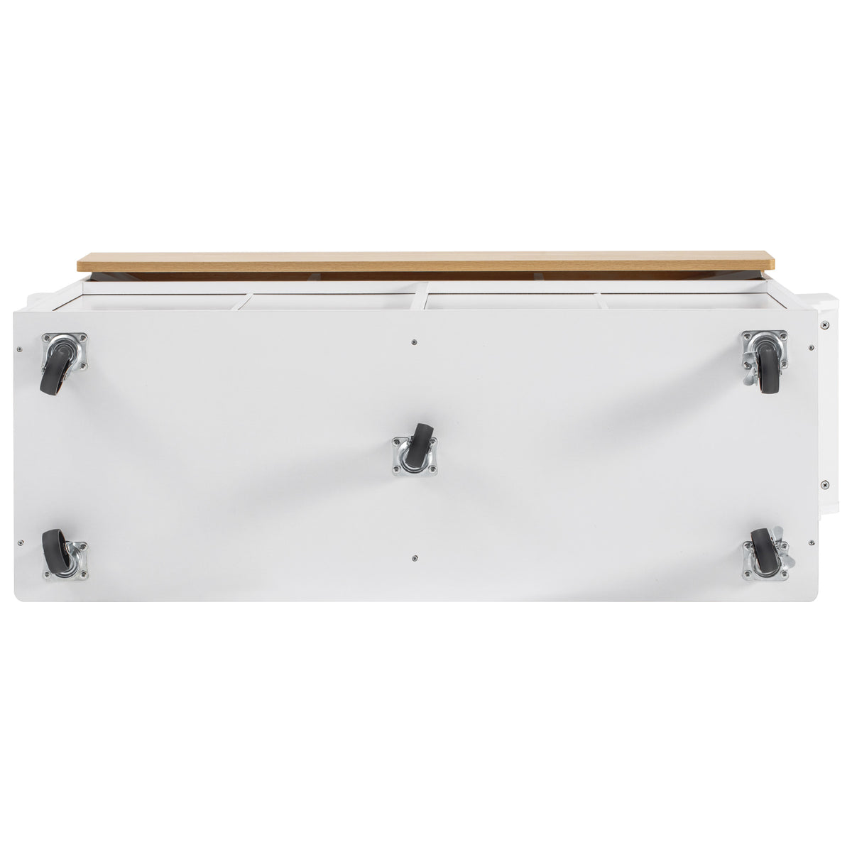 variant-group:rf-n707p353934w|Roomfitters 55.5" Fluted Kitchen Island with Double Drop Leaf, White Storage Cart with Power Outlet & Wood-grain Top
