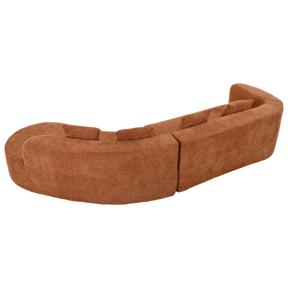 variant-group:rf-n711wy000456aao|Roomfitters 132" Sectional Sofa, Modern Curved Design L-Shaped Modular Couch for Living Room Furniture, Orange