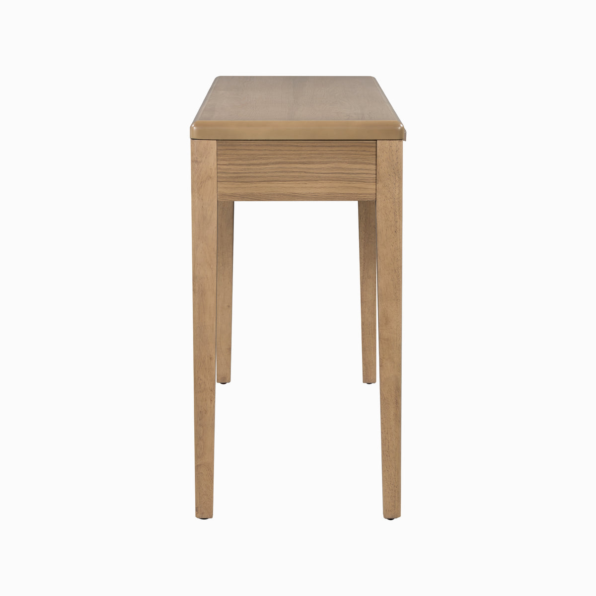 variant-group:rf-n711p401926n|Roomfitters Light Luxury Natural Oak Veneer Console Table with 3 Wavy Curved Drawers and Soft Rounded Corners