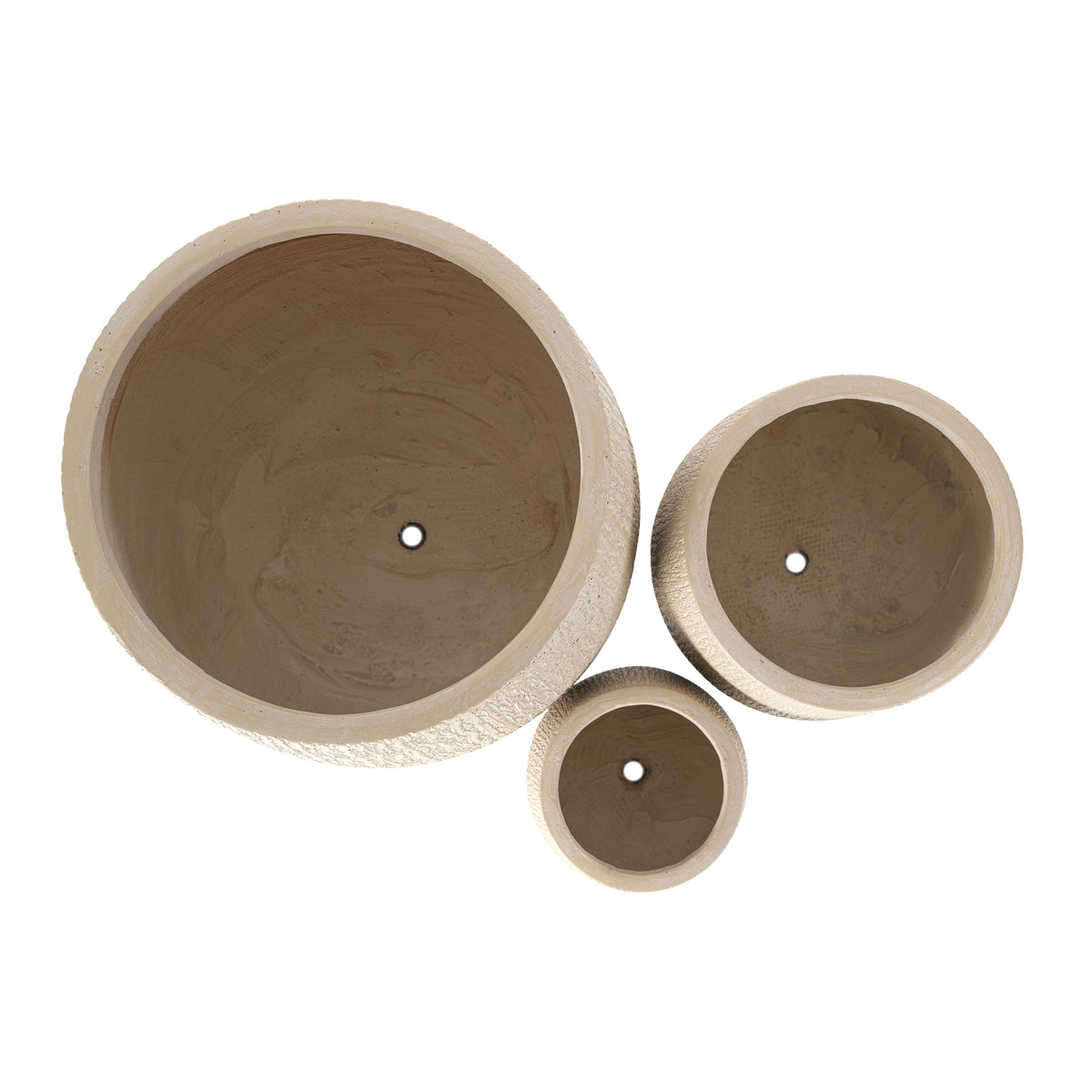 variant-group:rf-n711p406659a|Roomfitters Modern Egg-Shaped MGO Planter Set, 3-Piece Textured Faux Stone Flower Pots, Beige Patio Garden Urns