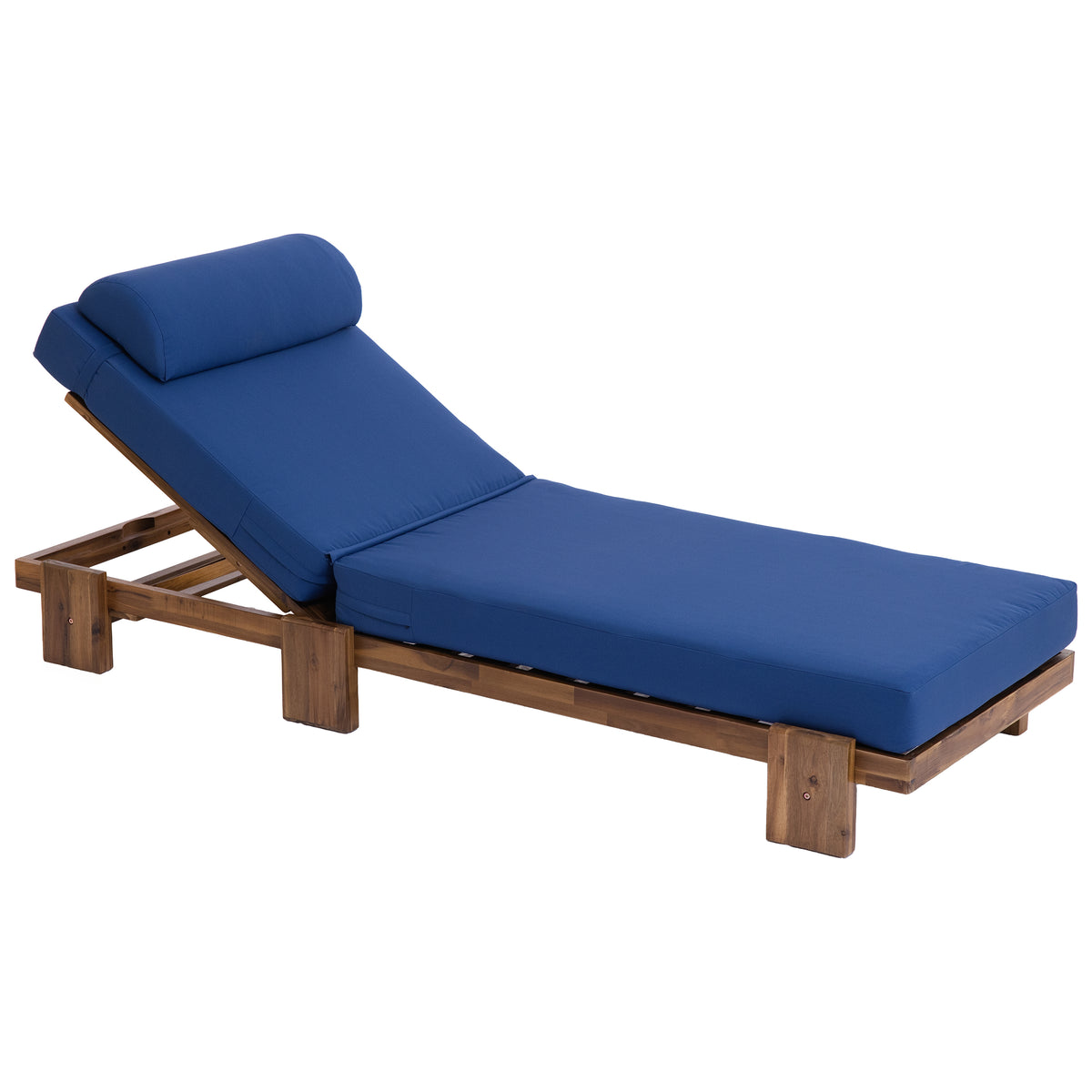 variant-group:rf-n711wy000473aac|Roomfitters 78.8" Outdoor Patio Chaise Lounge Chair with Adjustable Backrest and Side Table for Poolside & Garden, Navy Blue