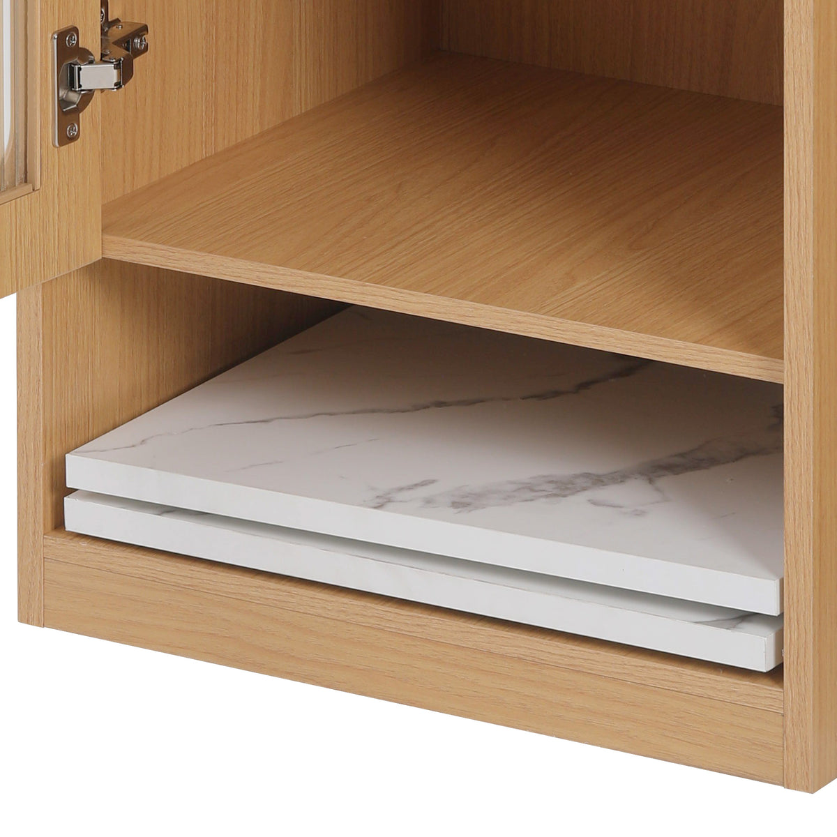 variant-group:rf-n707s000017y|Roomfitters 59.5" Kitchen Island with 41.8" Extendable Dining Table, Double-Sided Storage, Power Outlet, 2 Drawers, Natural