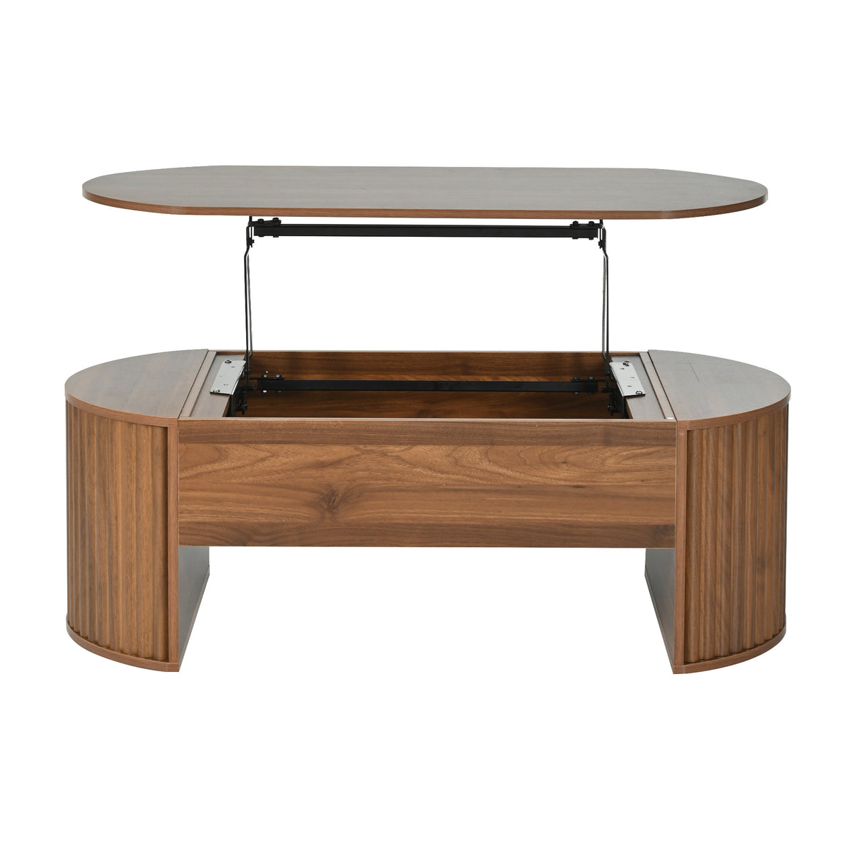 variant-group:rf-n724p391007d|Roomfitters 47.2" Lift Top Coffee Table with Hidden Compartment, Oval Center Table, Brown