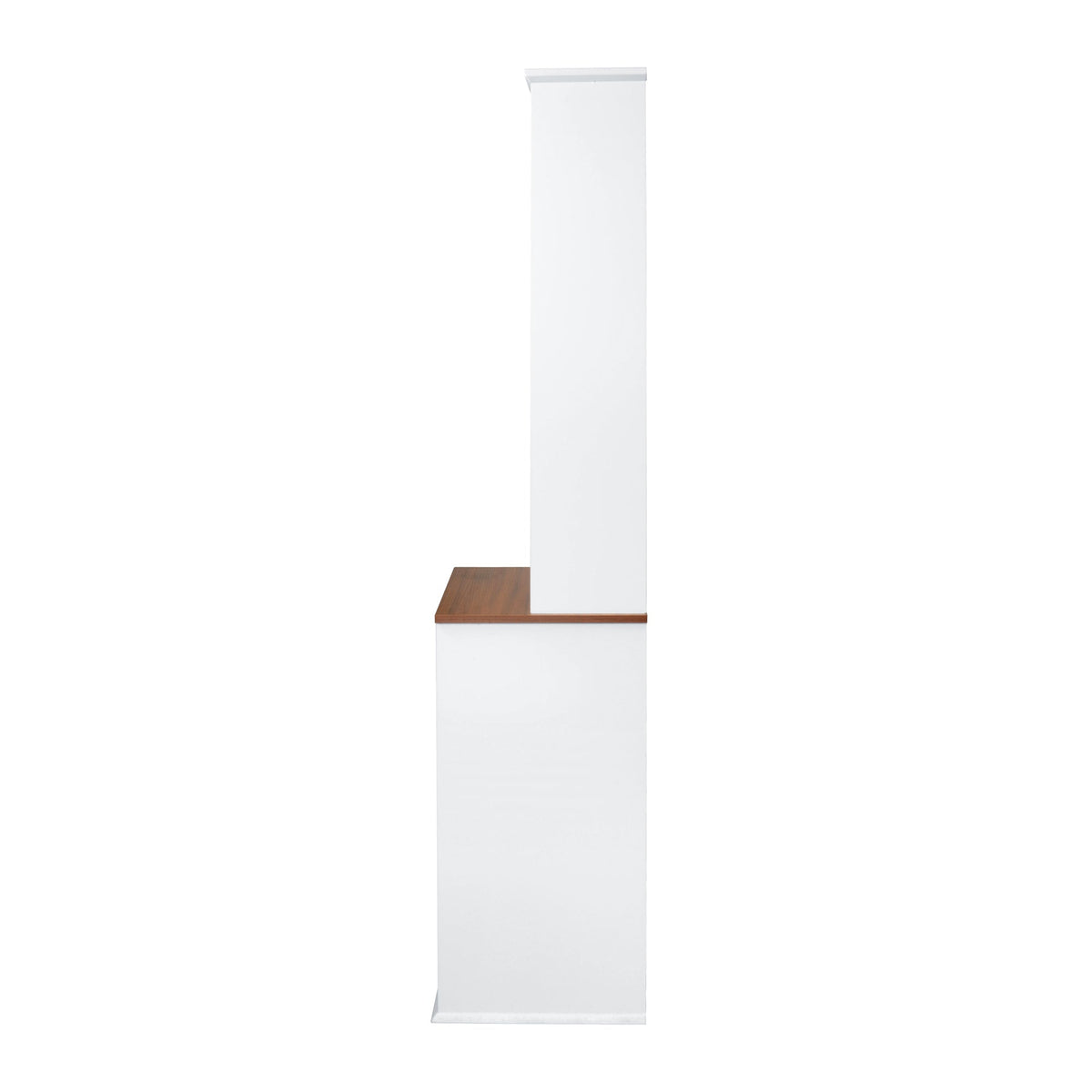 Roomfitters Modern Entryway Bench with Coat Rack, Hooks, Drawers and 3 Shelves, 40.2" Hall Tree, White Roomfitters