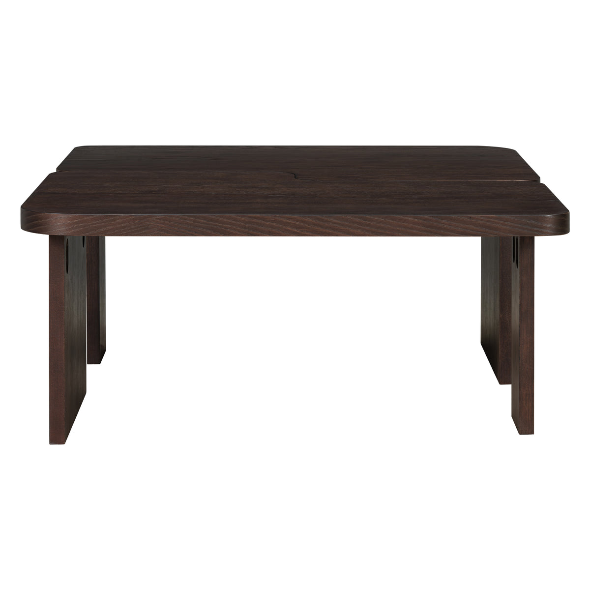 variant-group:rf-n724p232174p|Roomfitters Minimalist Coffee Table Set, Rectangular Center Table with Two-Tone Design, Espresso