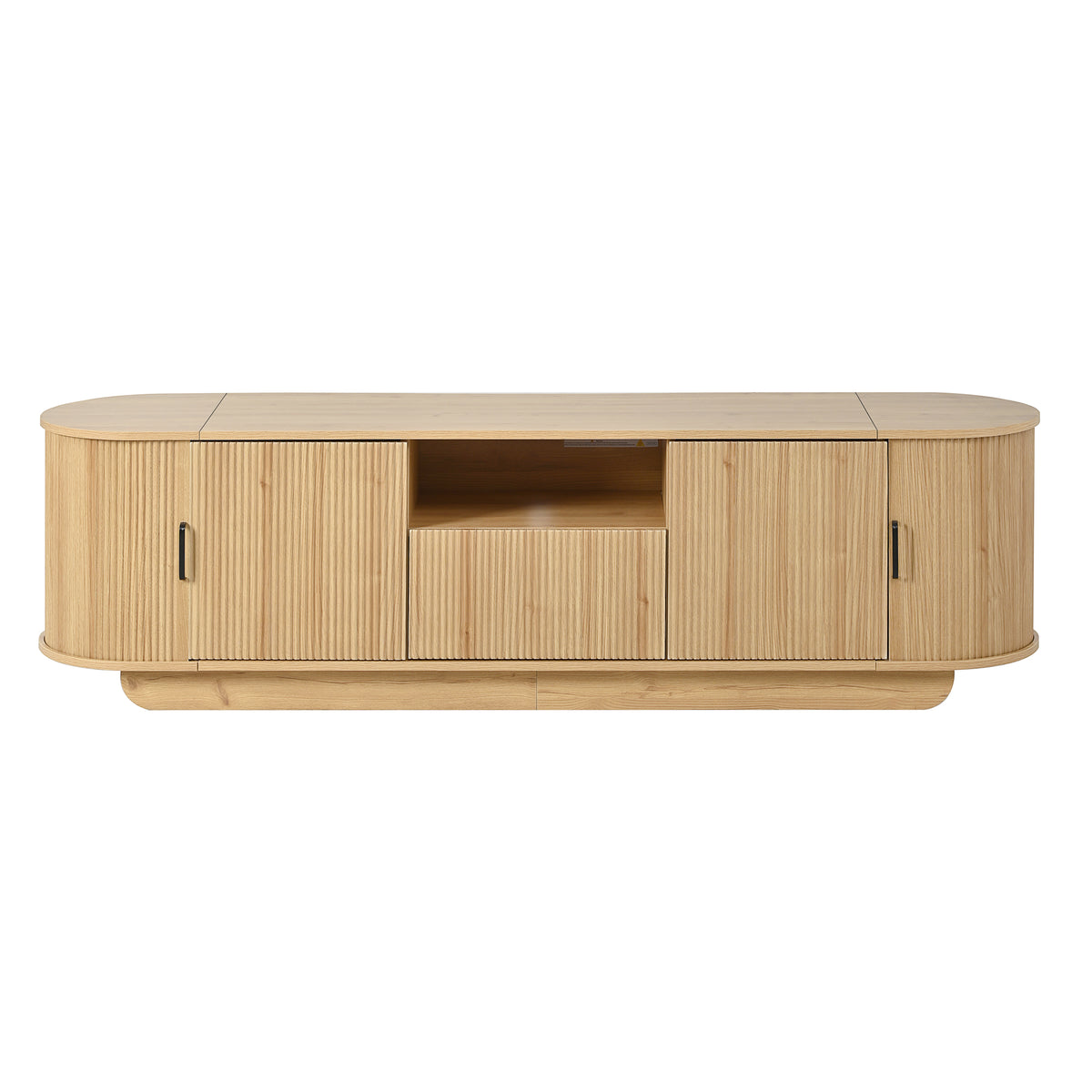 variant-group:rf-n724p420628w|Roomfitters American Style TV Stand Console with Hidden Sliding Doors, Large, Acacia Wood